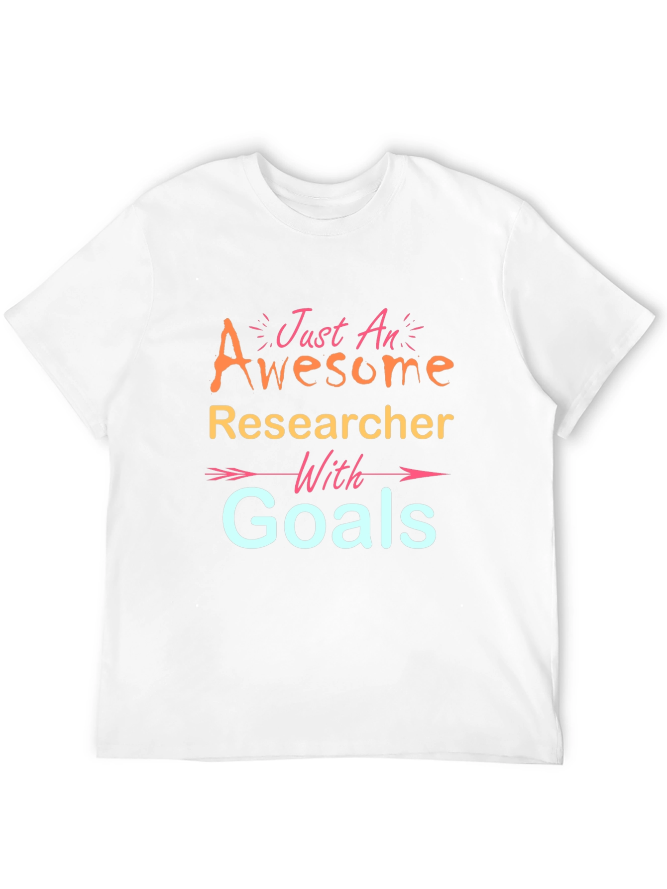 Black Awesome Researcher Goals T-Shirt - Black Cotton Tee view 12
