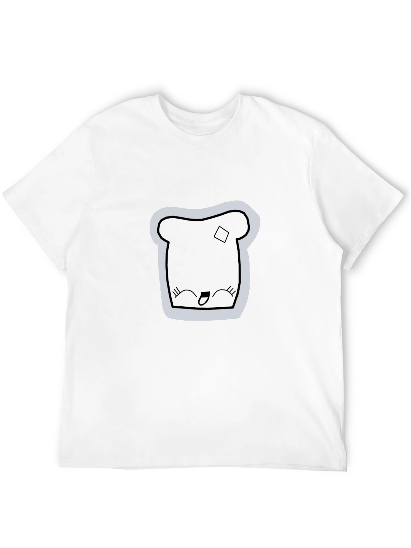 Black Cute Toast Graphic Print Black T-Shirt view 12