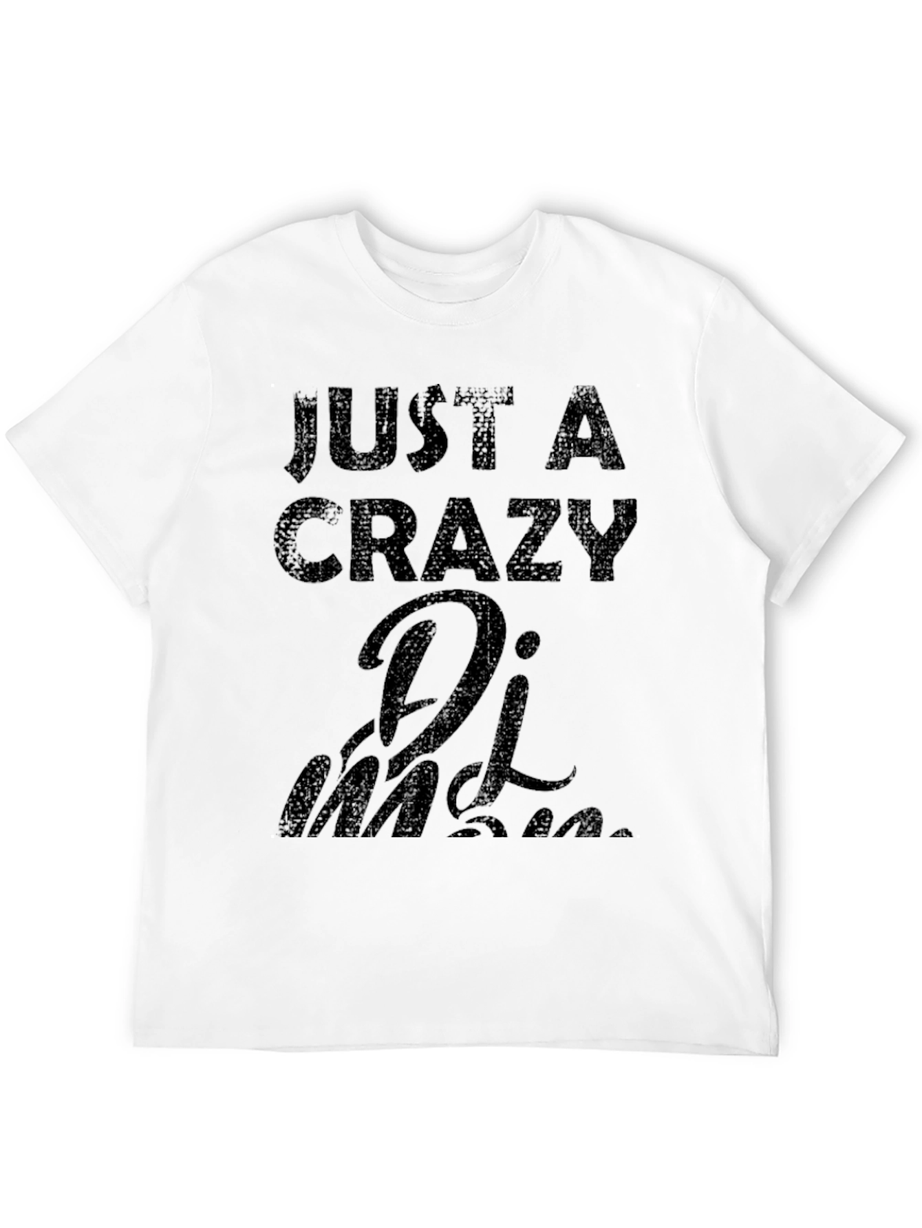 Black Crazy DJ Man Black Graphic Tee view 12