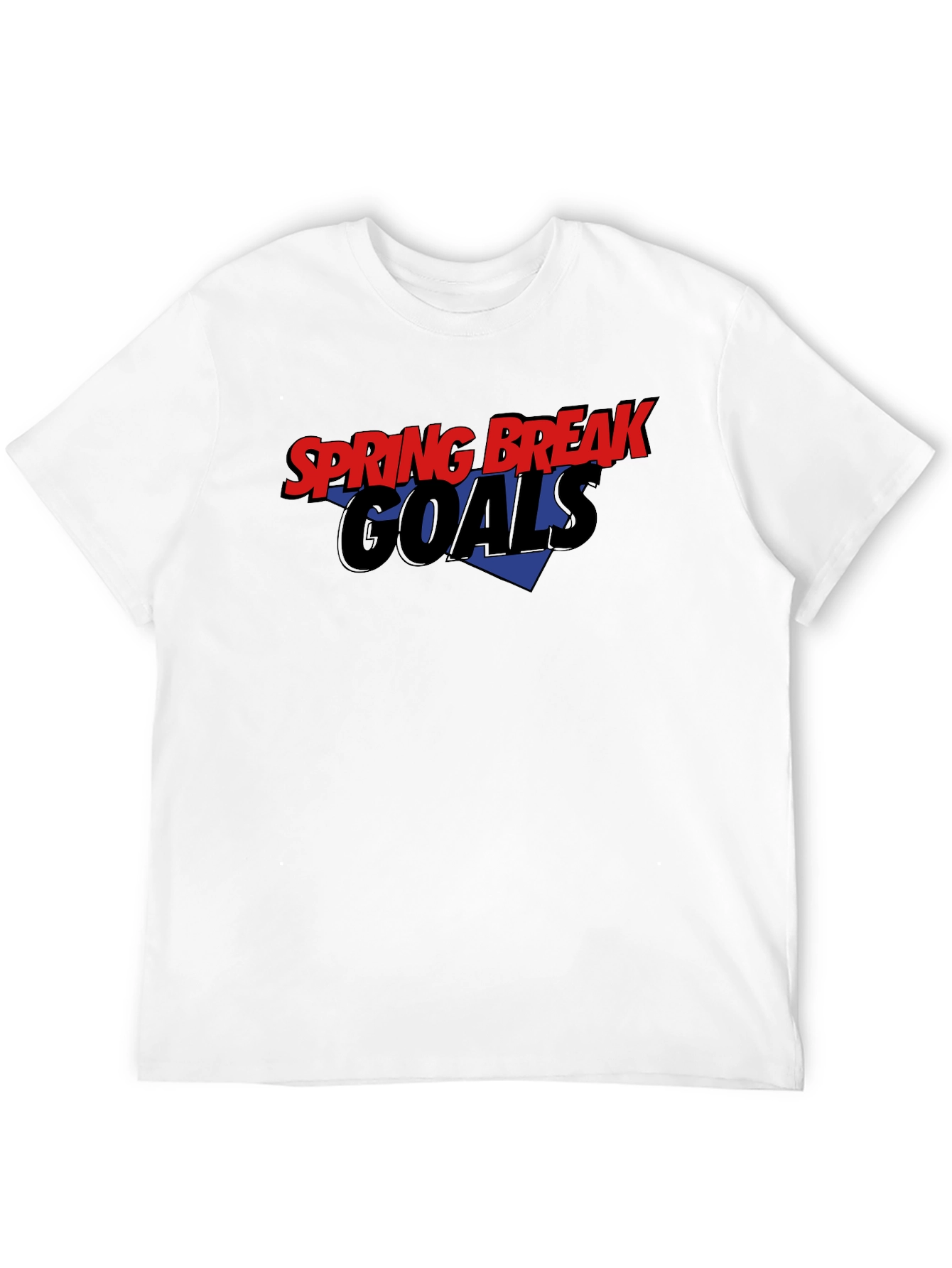 Black Spring Break Goals Black Graphic T-Shirt view 12