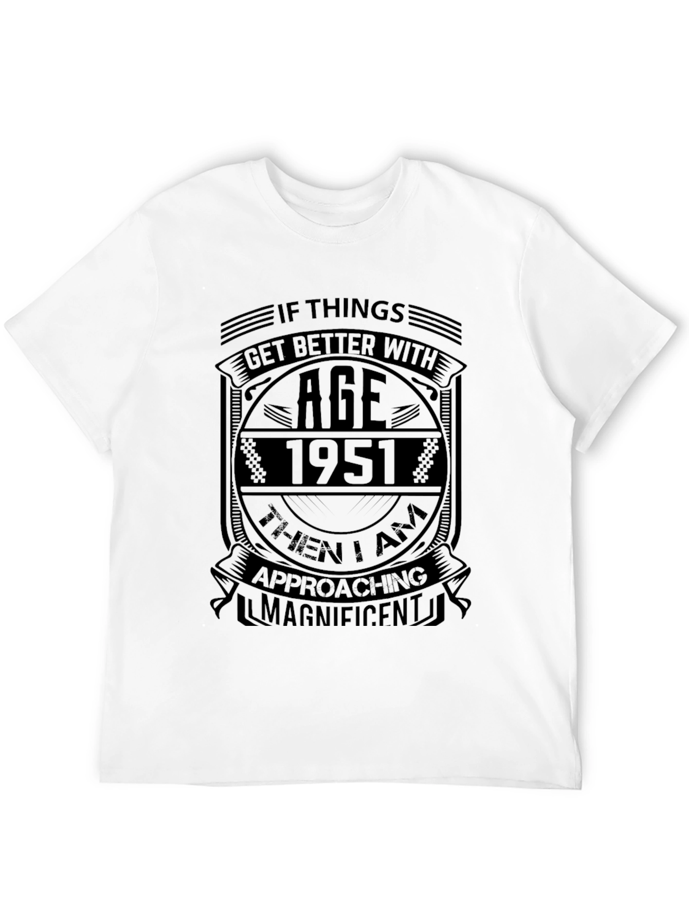 Black Age 1951 Magnificent Birthday Graphic Tee view 12