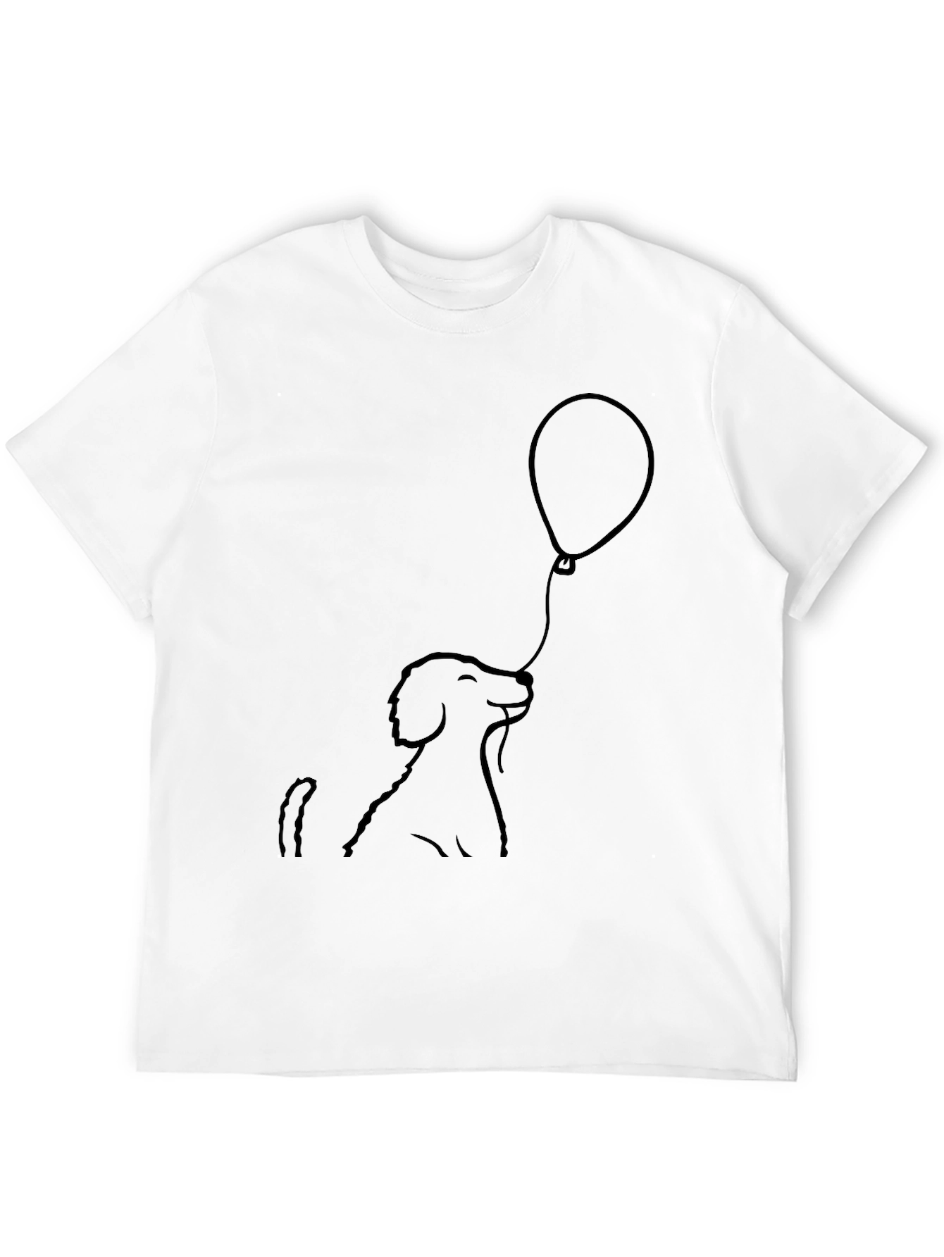 Black Dog with Balloon Graphic Tee - Black view 12