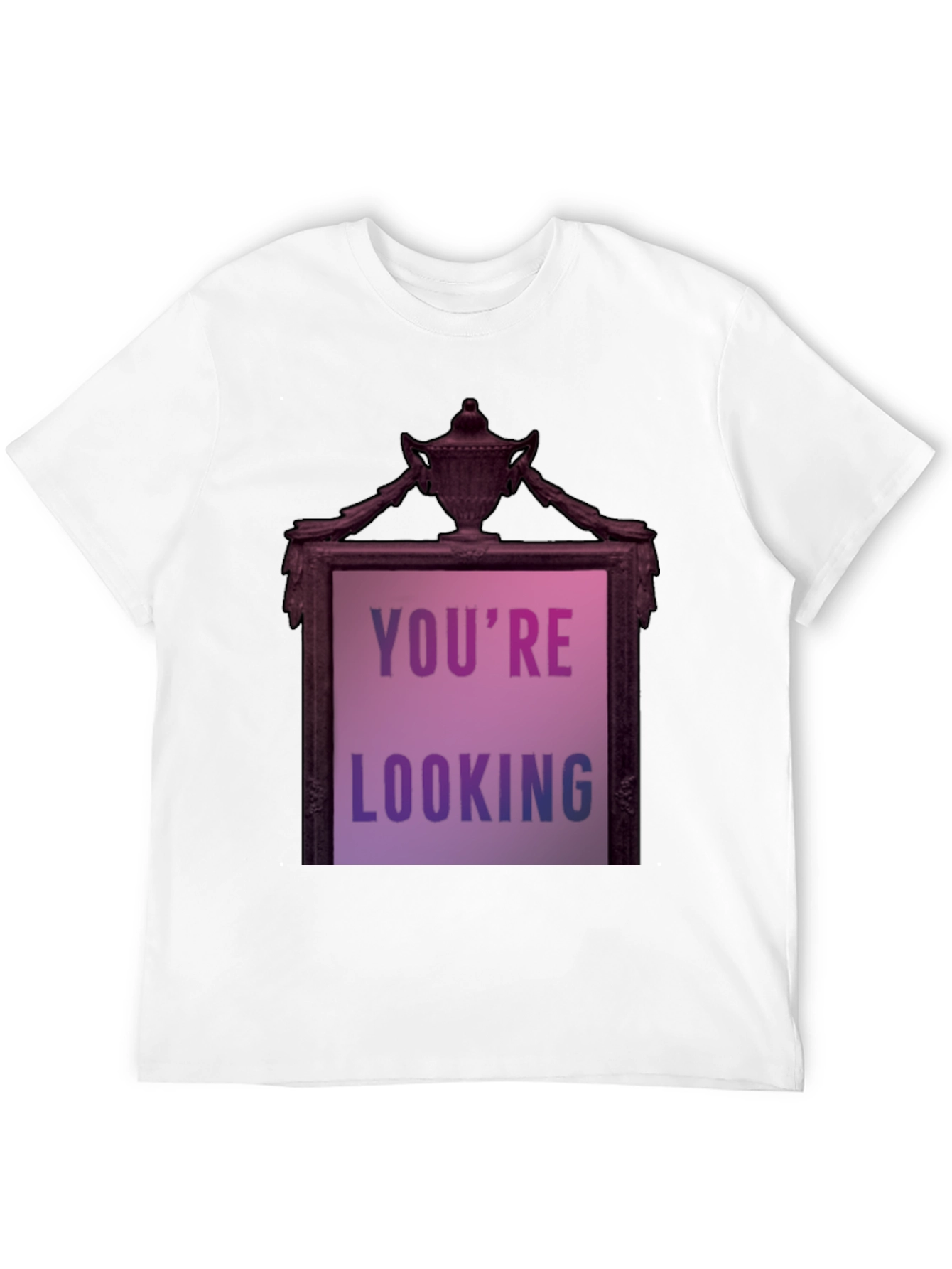 Black Humorous 'You're Looking' Graphic Tee view 12