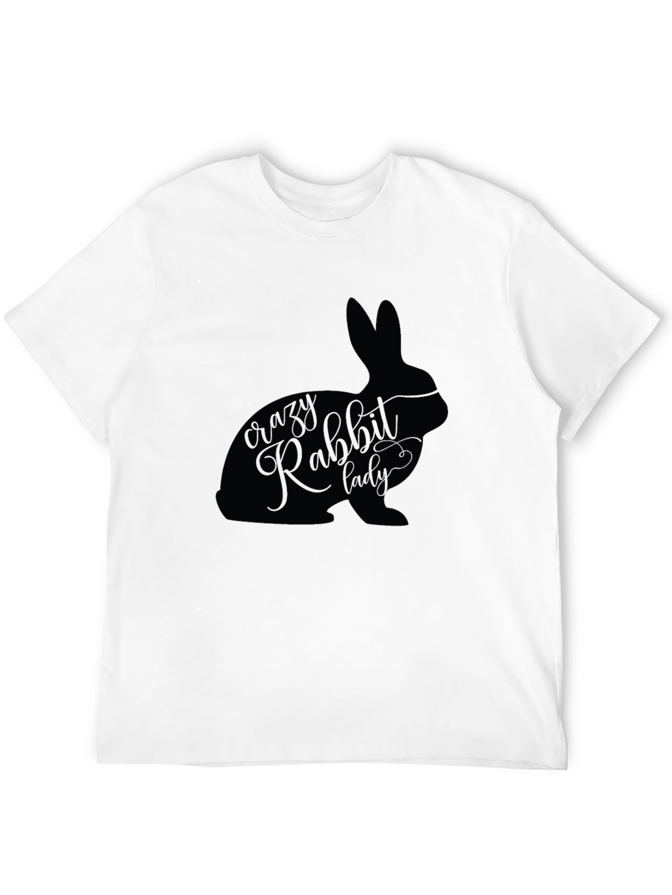 Black Crazy Rabbit Lady Black T-Shirt view 12