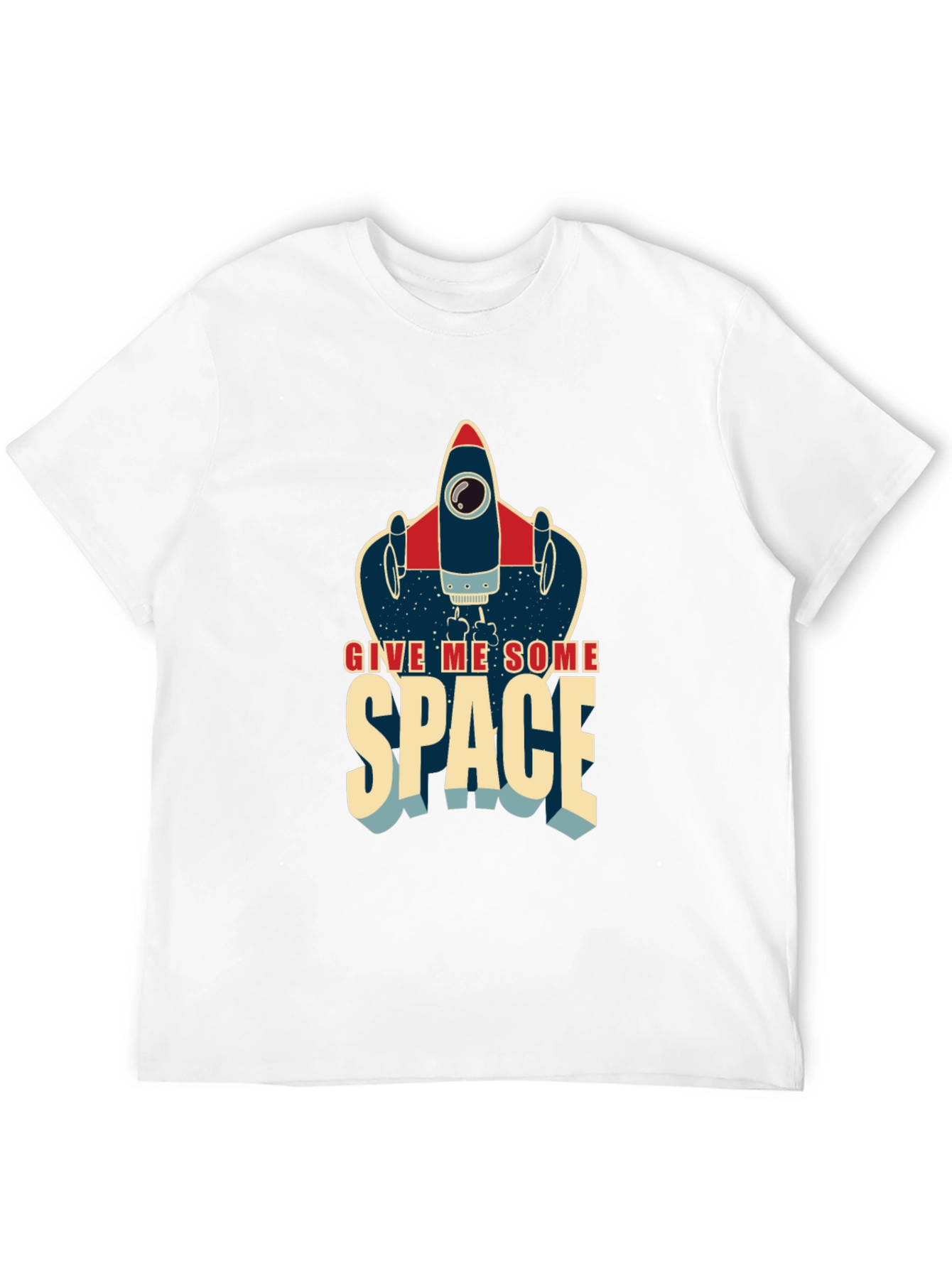 Black Give Me Some Space Rocket T-Shirt view 12