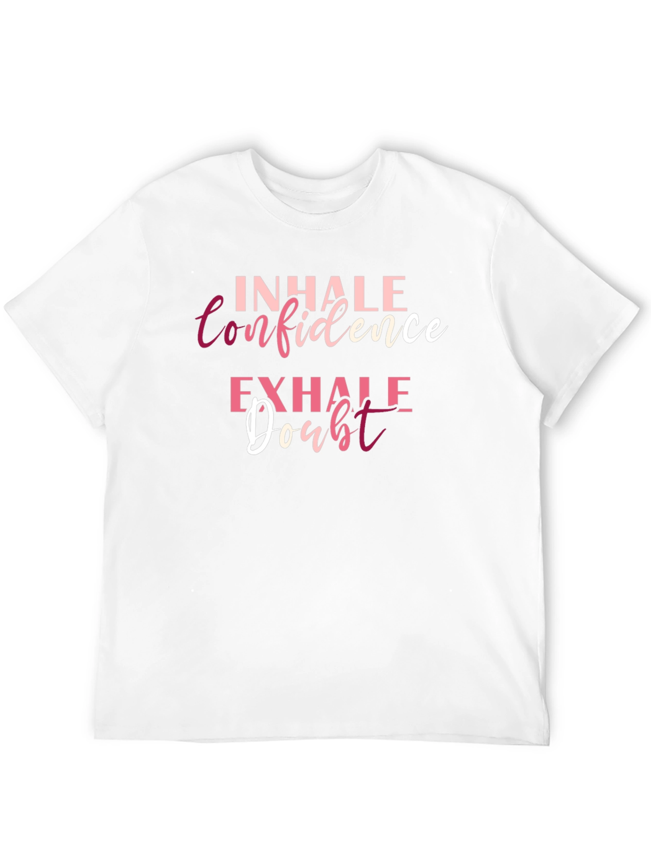 Black Inhale Confidence Exhale Doubt T-Shirt view 12