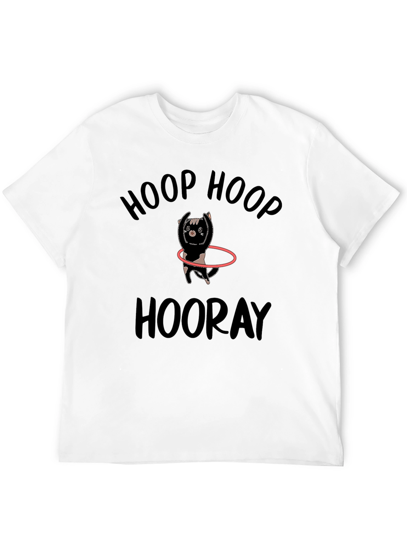 Black Hoop Hoop Hooray Cat T-Shirt view 12
