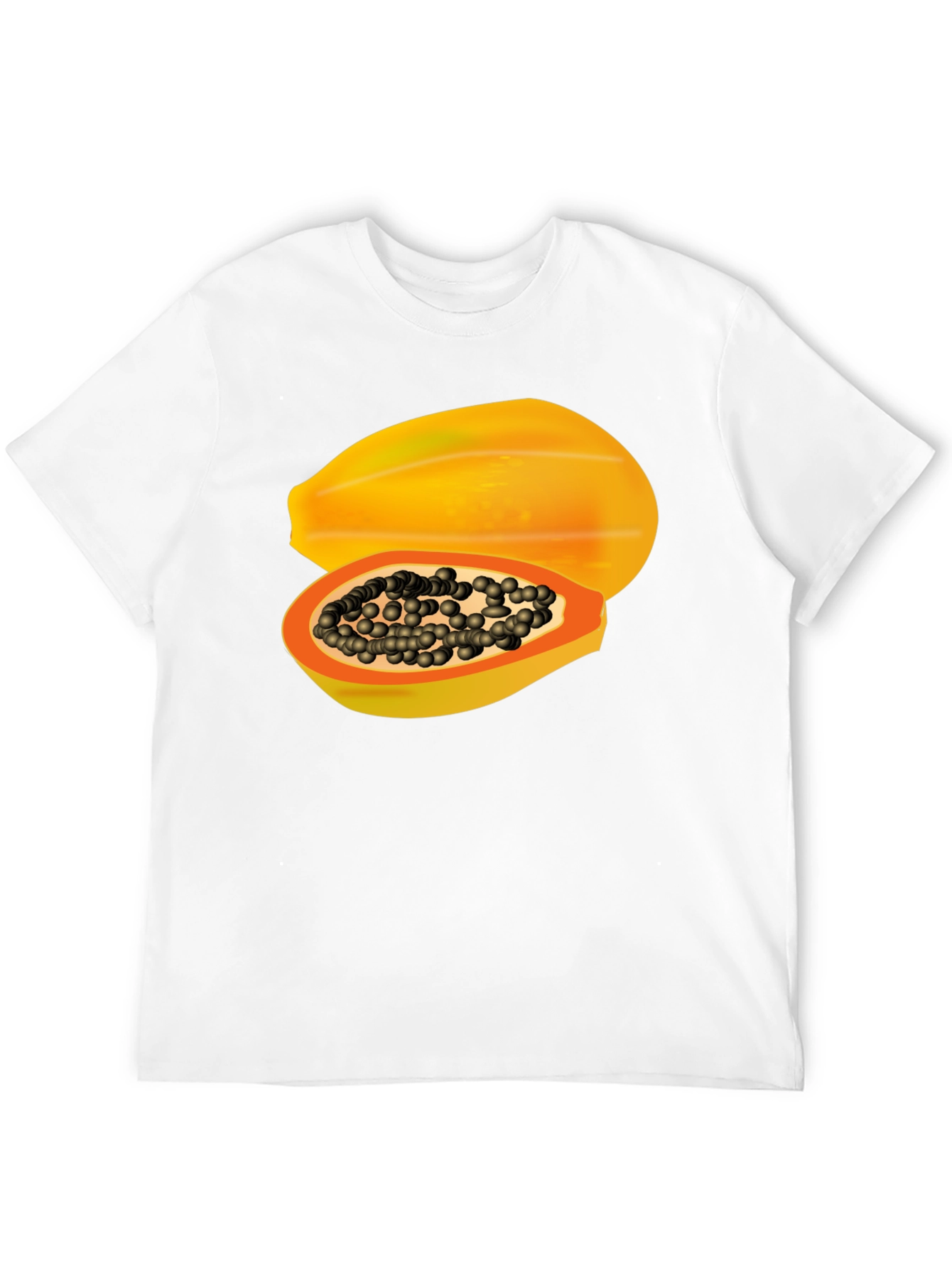 Black Papaya Graphic Tee - Tropical Fruit T-Shirt view 12