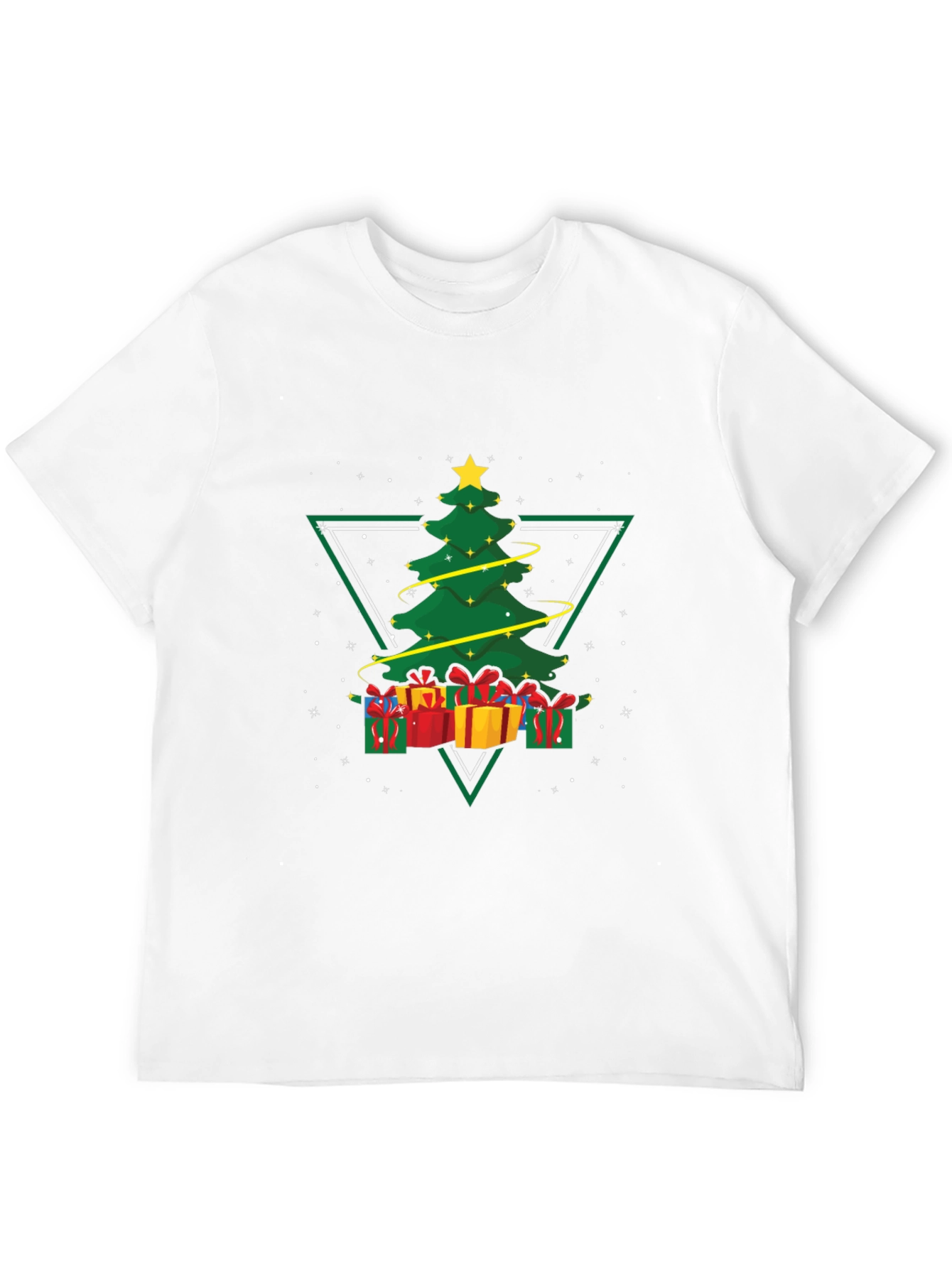 Black Christmas Tree Triangle Graphic Tee view 12