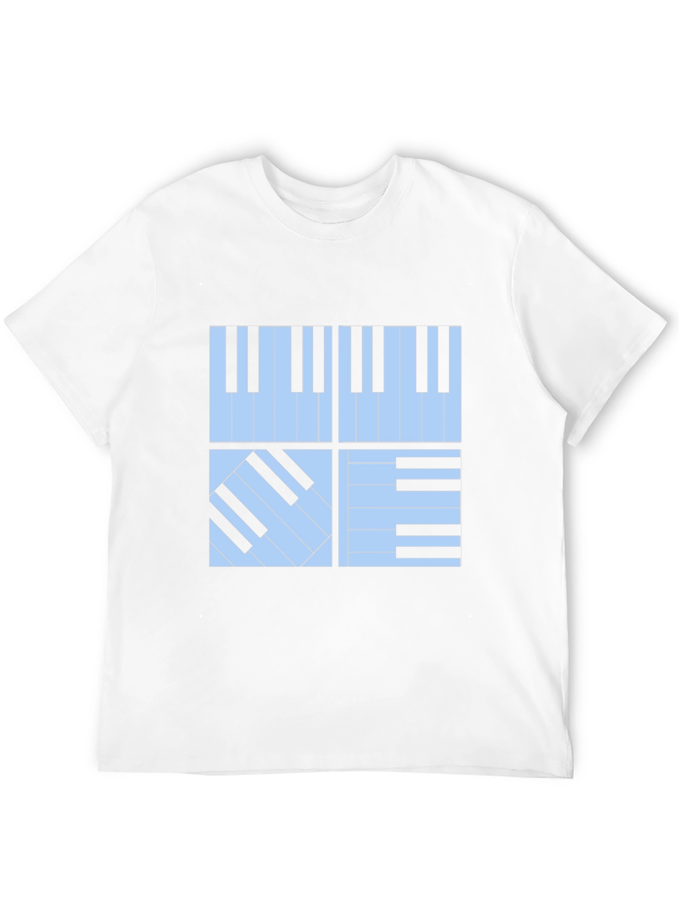 Black Piano Keys Graphic Tee - Stylish Musician's T-Shirt view 12