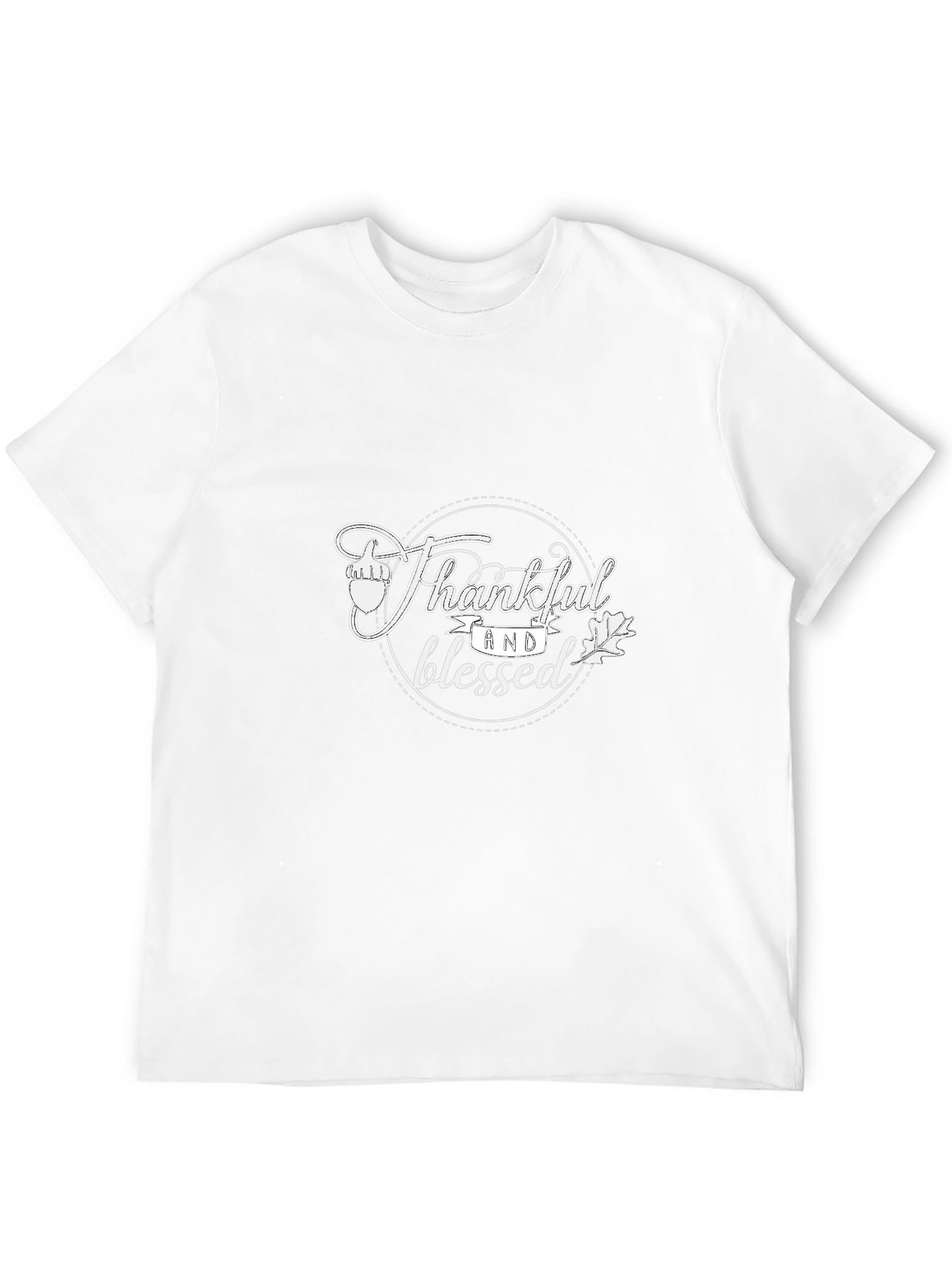 Black Thankful & Blessed Graphic Tee - Black Cotton Shirt view 12