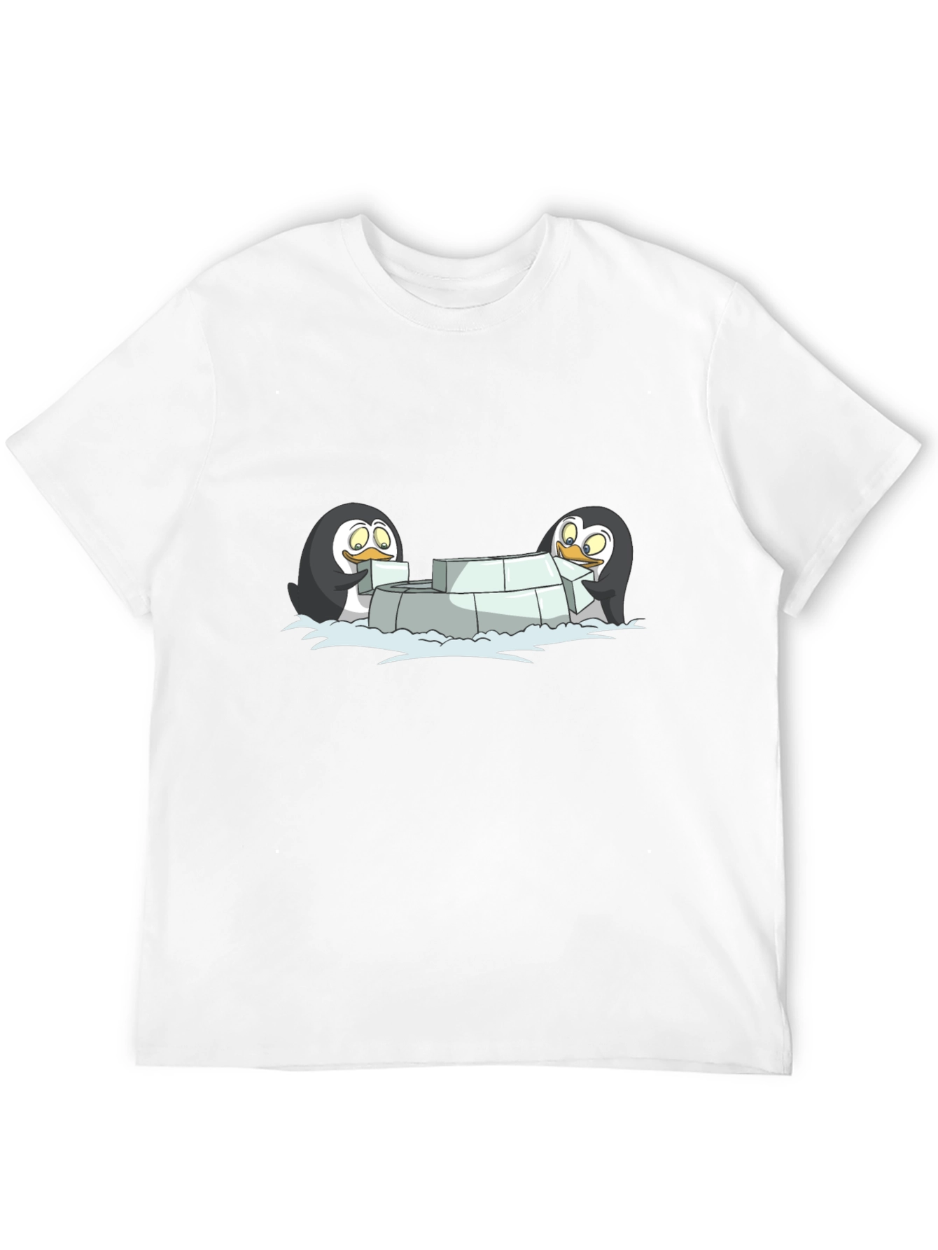 Black Penguin Igloo Builder Black T-Shirt view 12