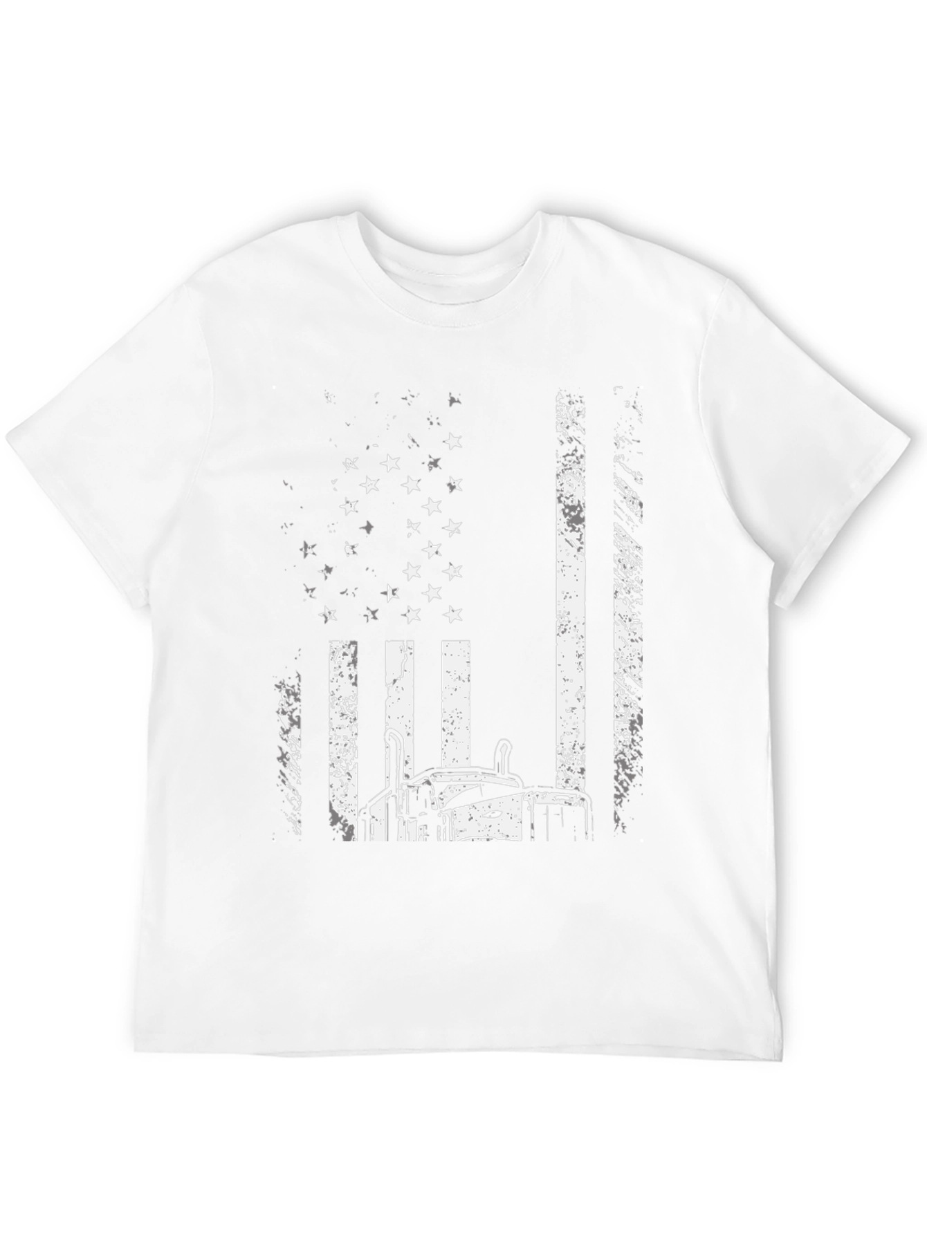 Black Trucker American Flag Graphic Tee - Black view 12