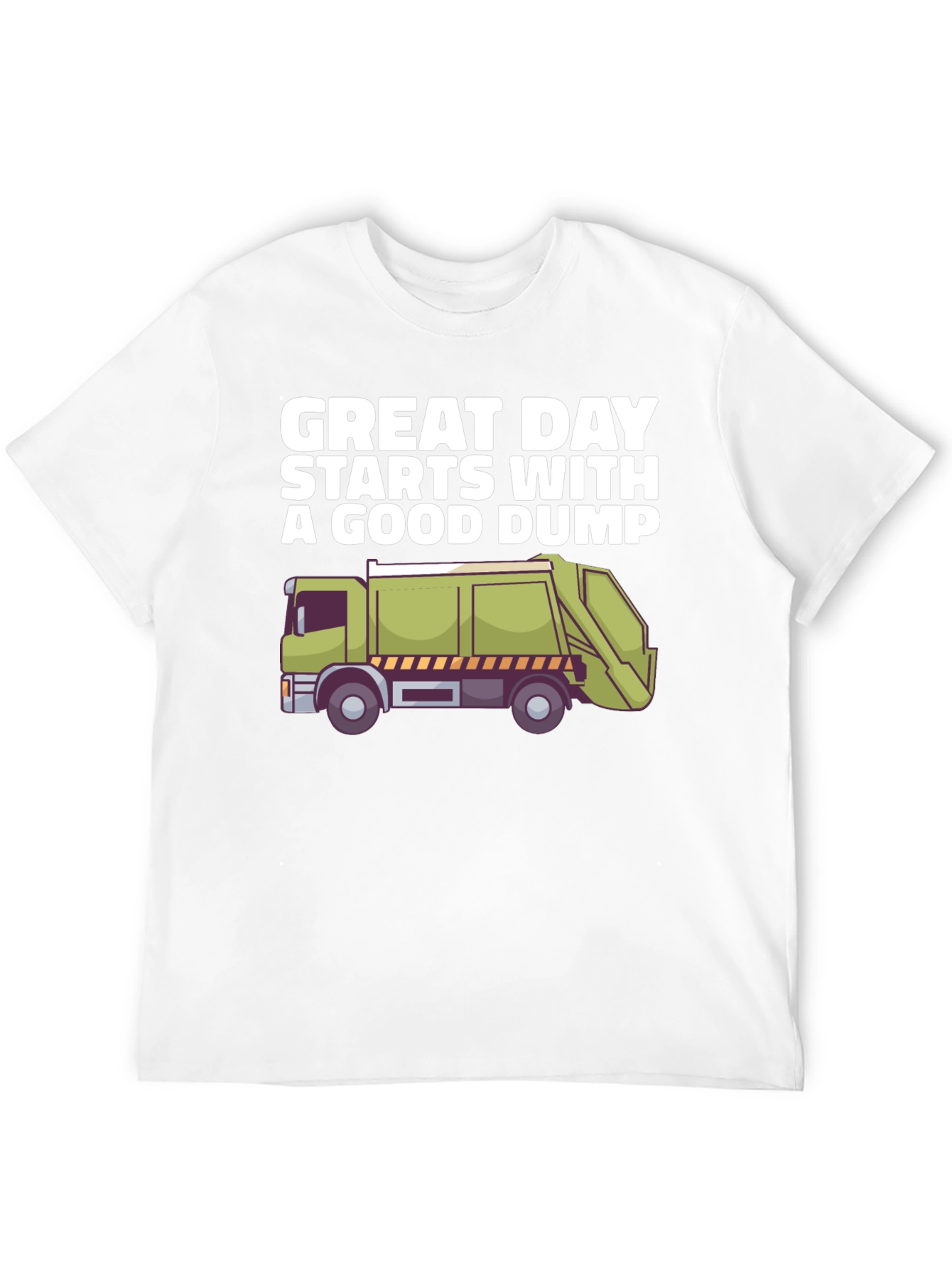 Black Funny Garbage Truck Graphic T-Shirt view 12