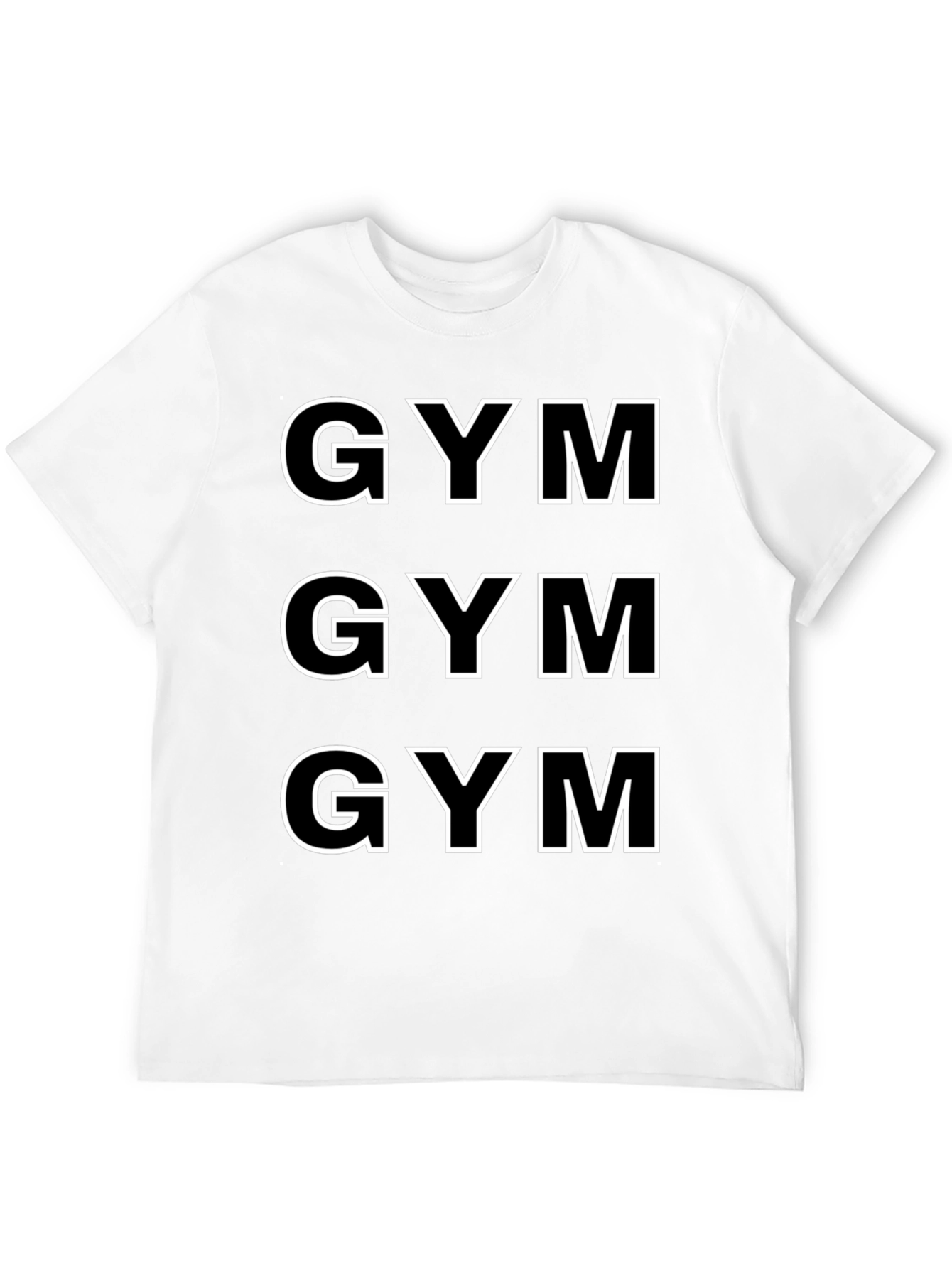 Black GYM Graphic Tee - Black Cotton Crew Neck T-Shirt view 12