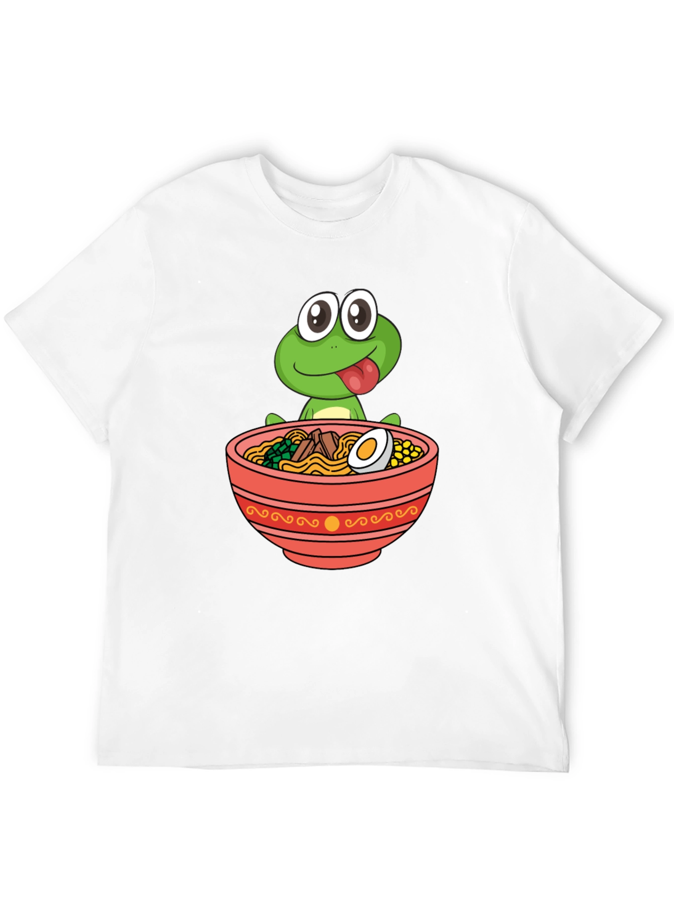 Black Frog Ramen Bowl Graphic Tee - Funny Unisex T-Shirt view 12