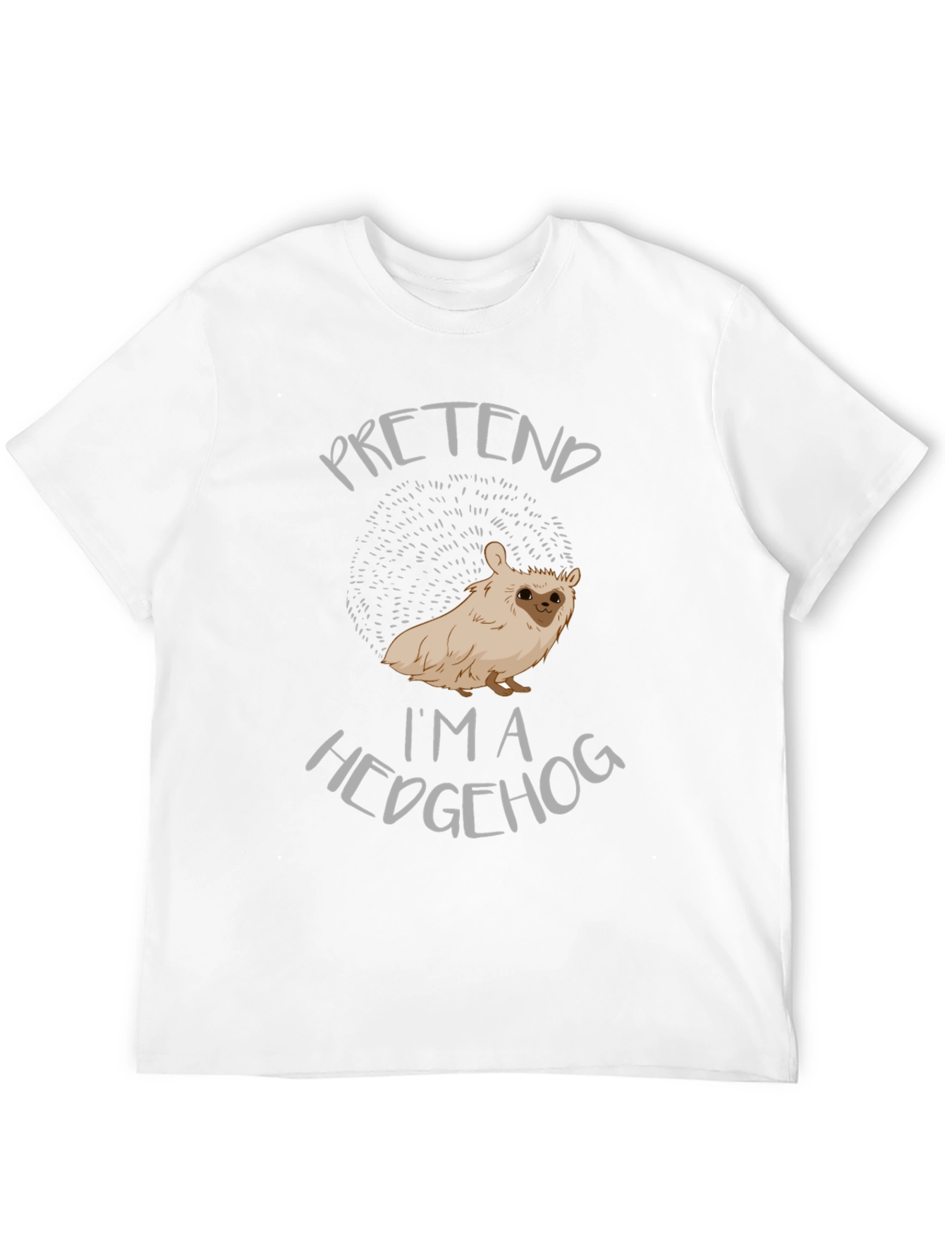 Black Pretend I'm A Hedgehog Novelty T-Shirt view 12