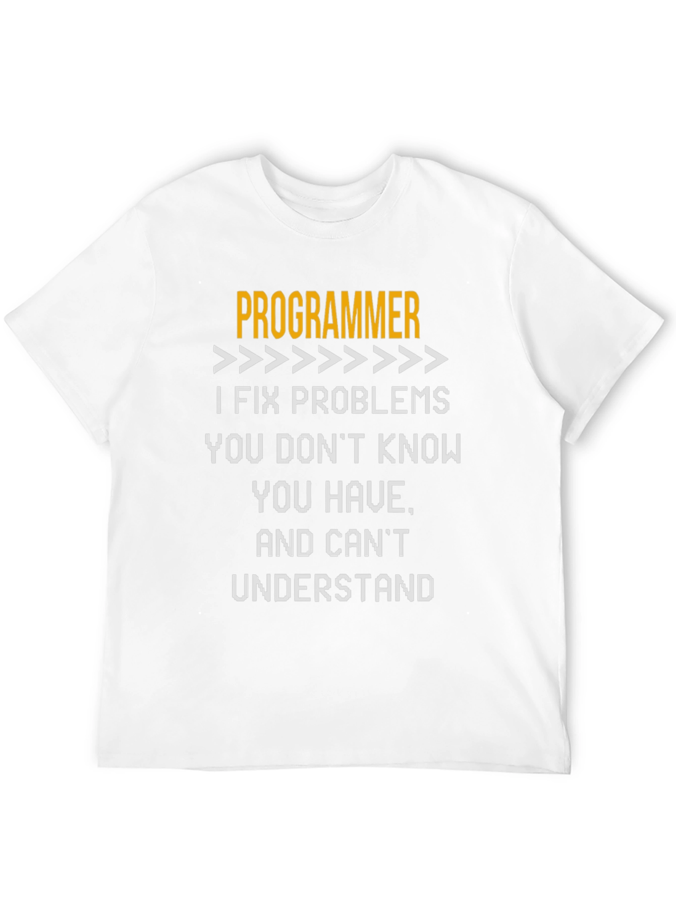 Black Programmer Problem Solver Funny T-Shirt view 12