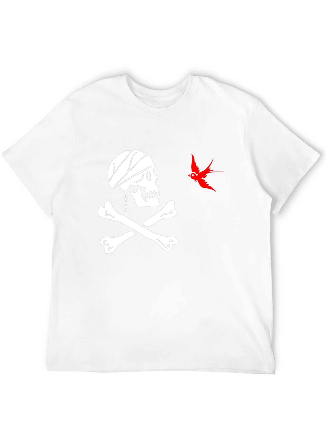 Black Pirate Skull & Sparrow T-Shirt - Black view 12