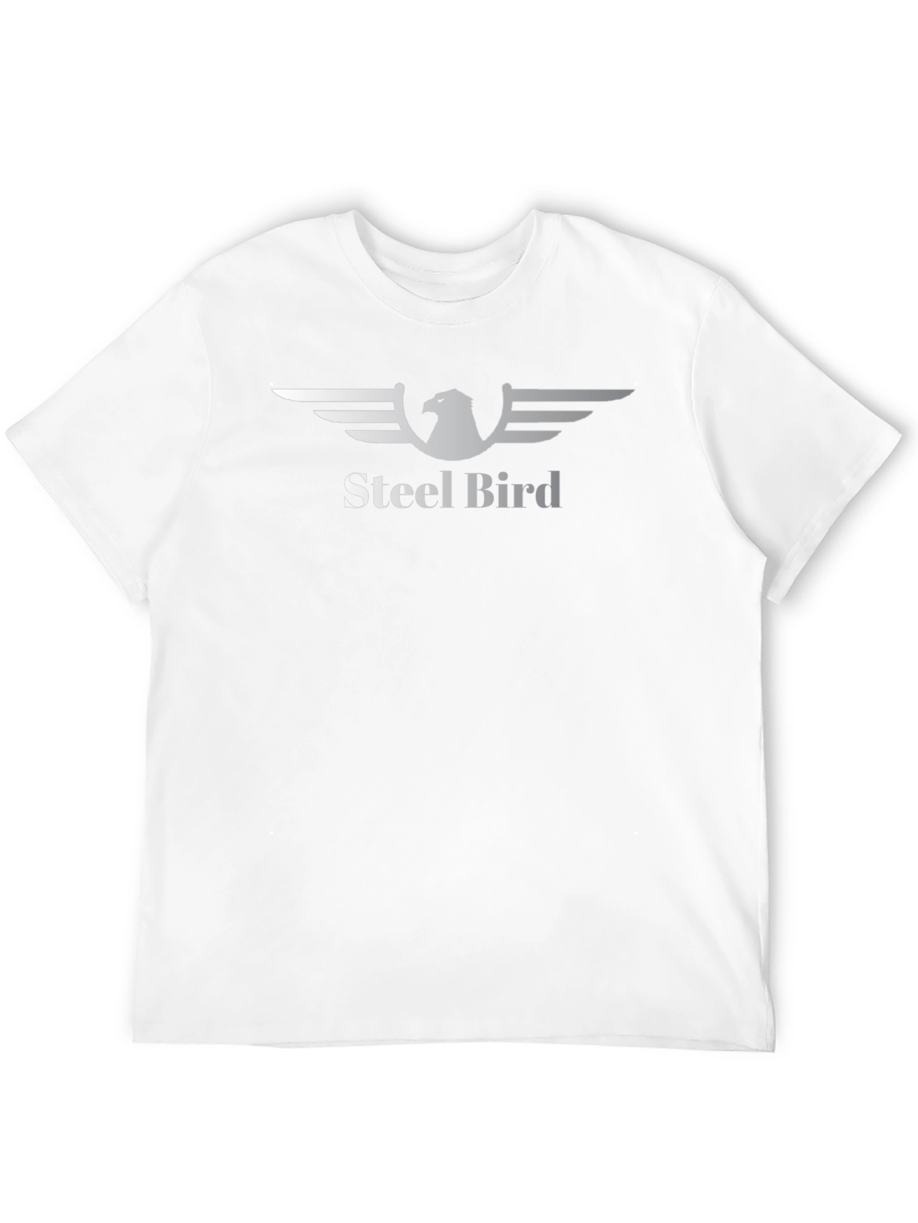 Black Steel Bird Graphic Tee - Black Cotton Blend T-Shirt view 12