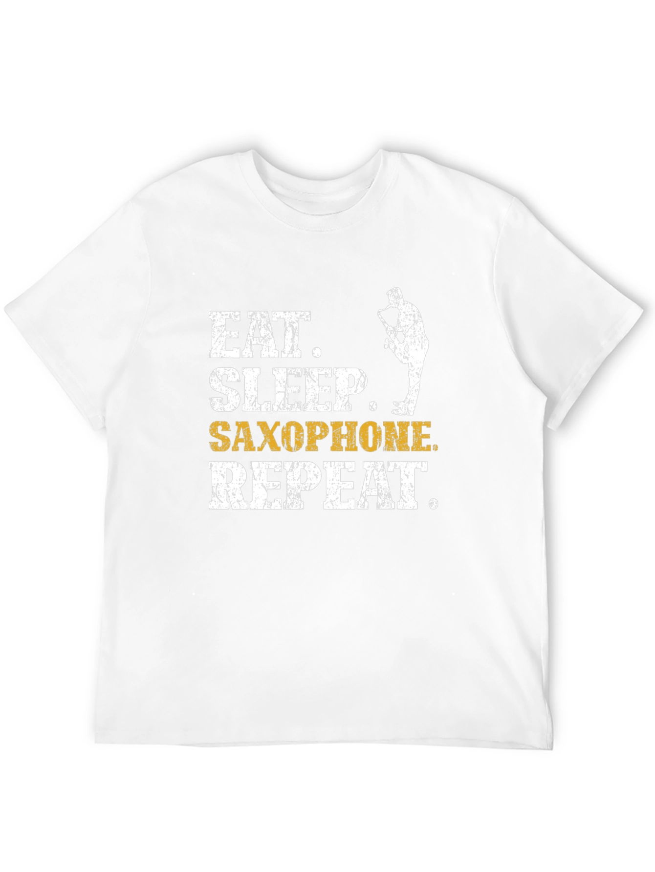 Black Eat Sleep Saxophone Repeat Black Graphic Tee view 12