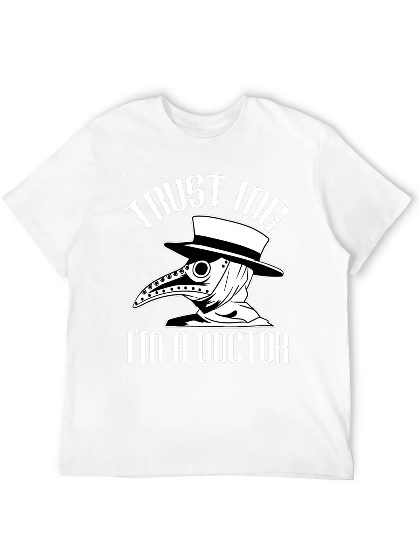 Black Trust Me I'm a Doctor Plague Doctor T-Shirt view 12