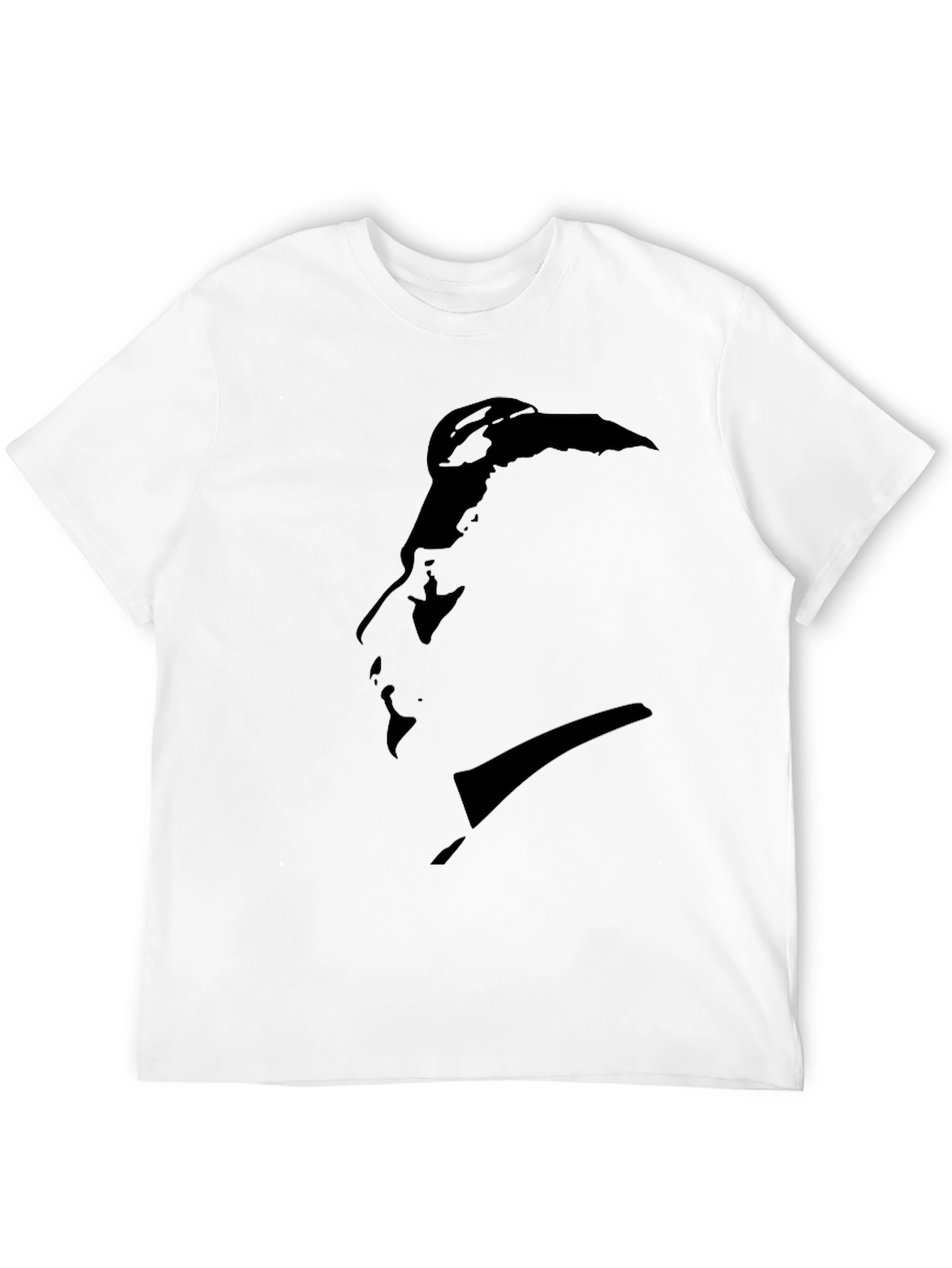 Black Minimalist Silhouette Graphic Black T-Shirt view 12