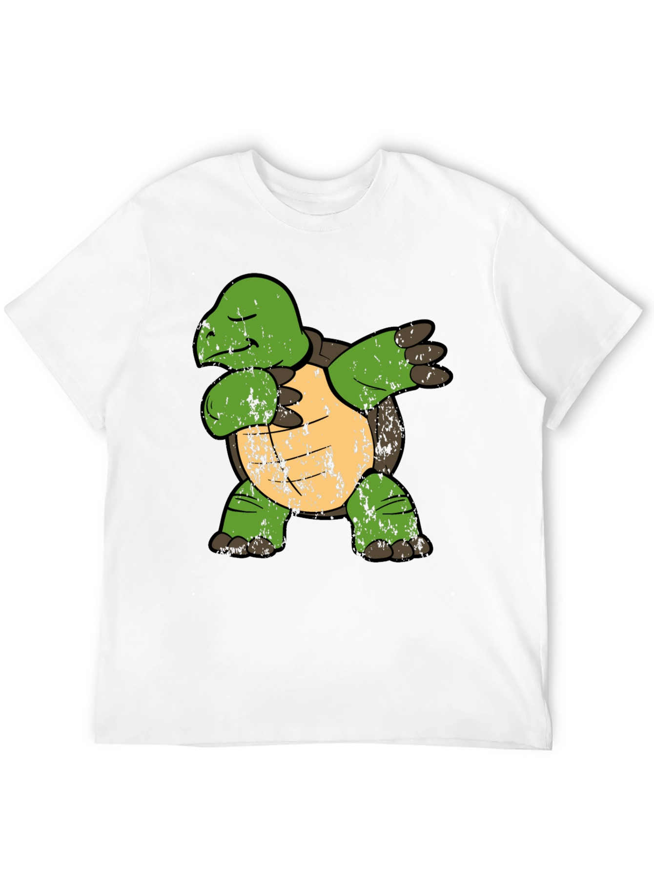 Black Dabbing Turtle Graphic Tee - Cool Novelty Shirt view 12