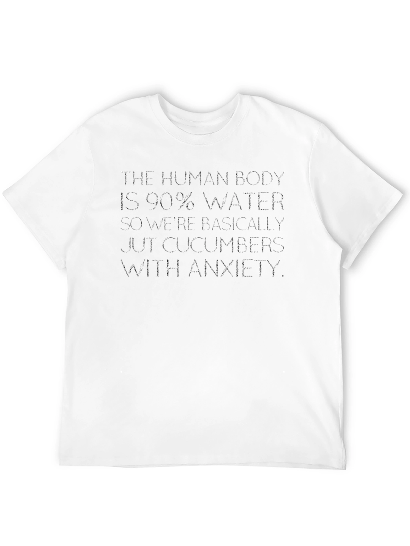 Black Human Body 90% Water Funny T-Shirt view 12