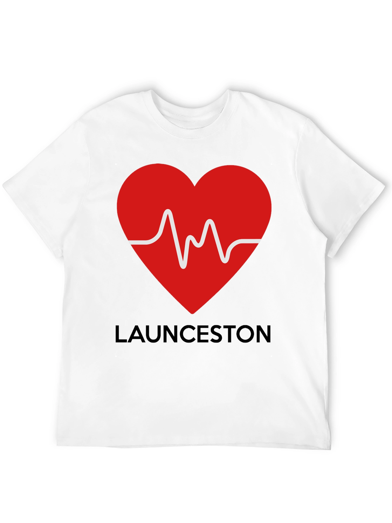 Black Launceston Heartbeat T-Shirt - Graphic Tee view 12