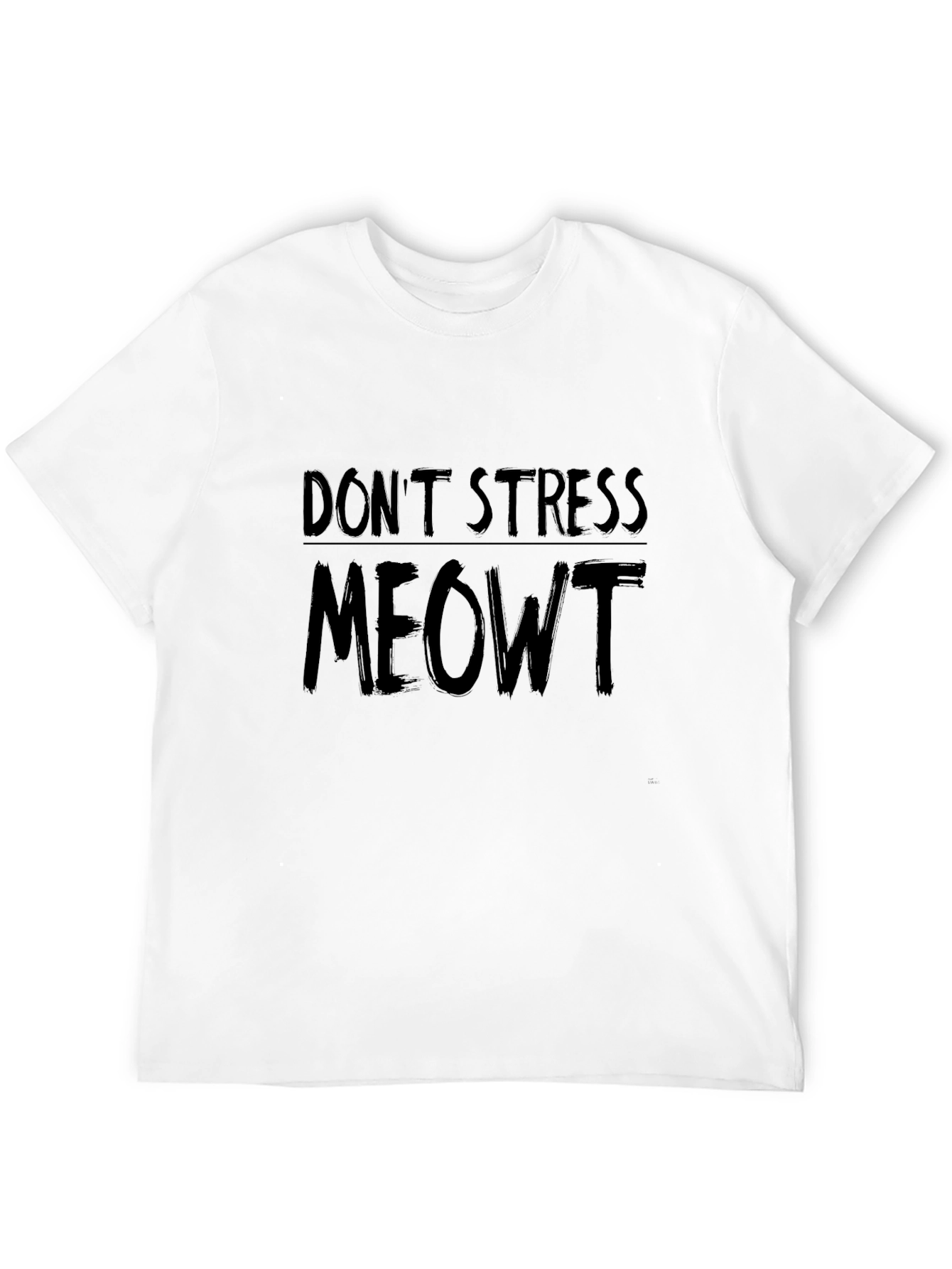 Black Don't Stress Meowt Graphic Tee - Relaxed Fit view 12