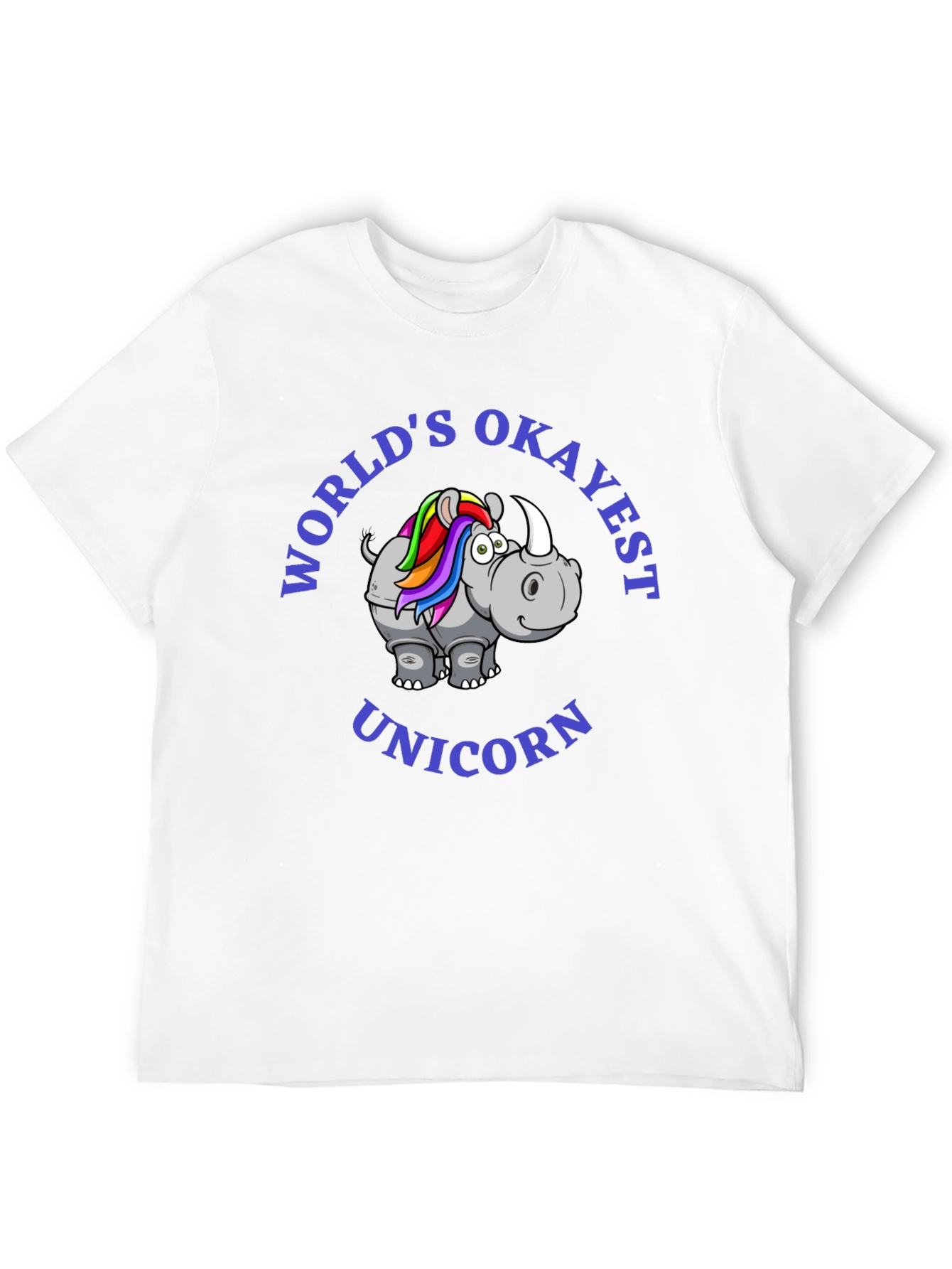 Black World's Okayest Unicorn T-Shirt view 12