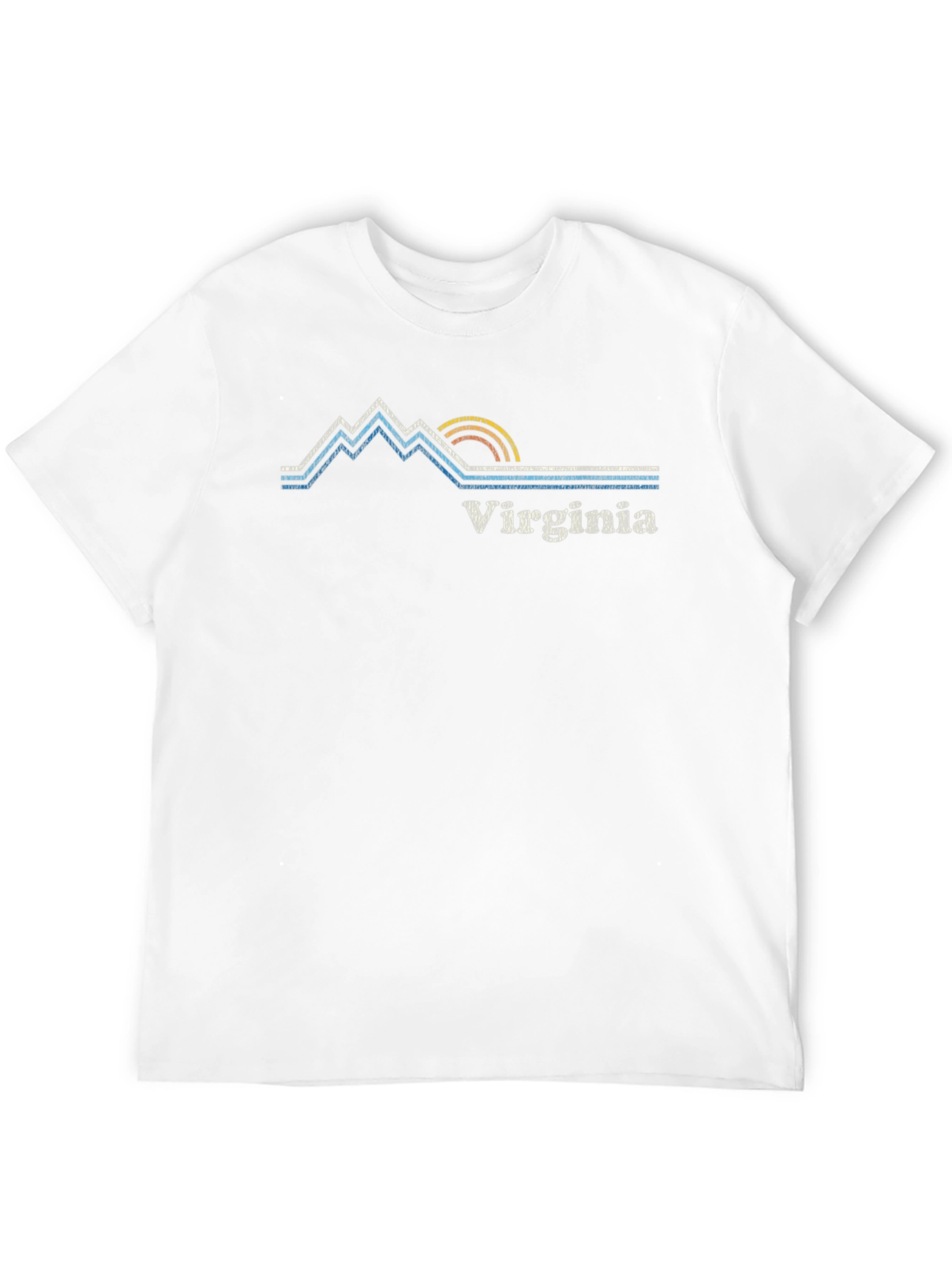 Black Virginia Graphic Tee - Mountain and Sunrise Design view 12