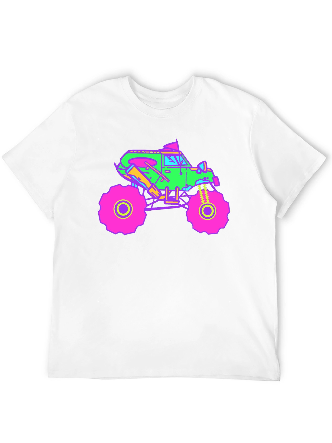 Black Vibrant Monster Truck Graphic T-Shirt view 12