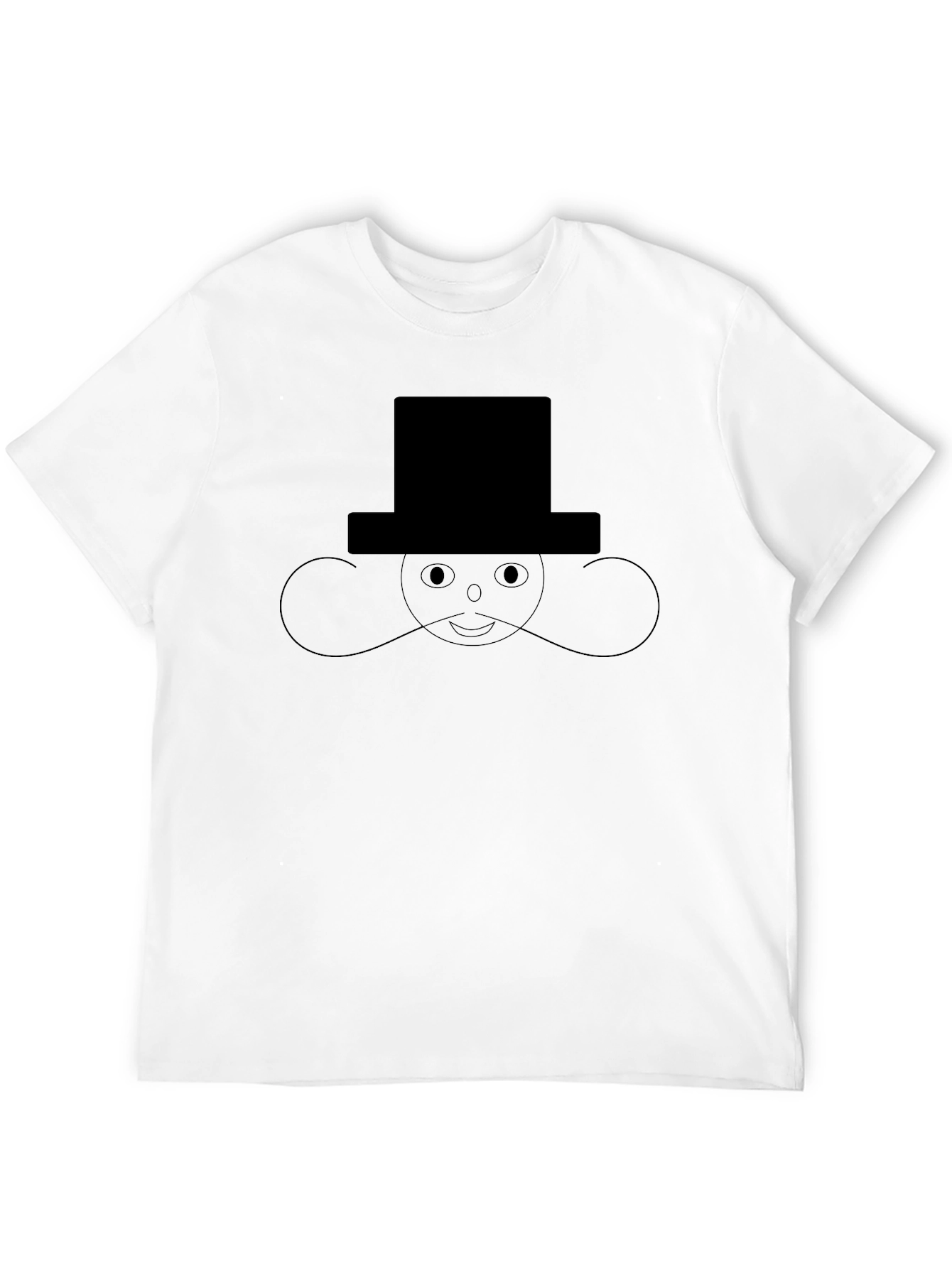 Black Top Hat Man Black T-Shirt Graphic Novelty view 12