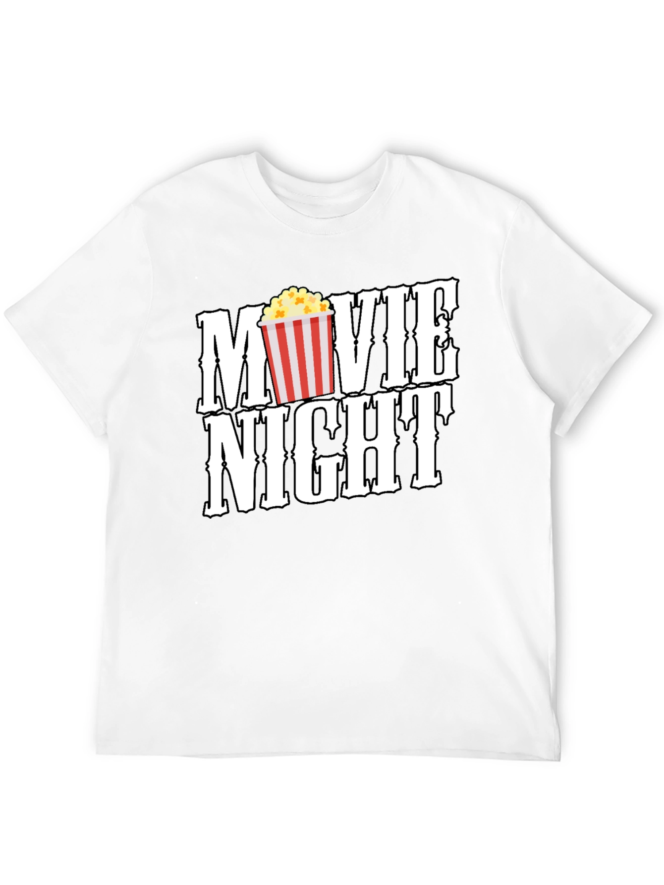 Black Movie Night Black Graphic Tee view 12