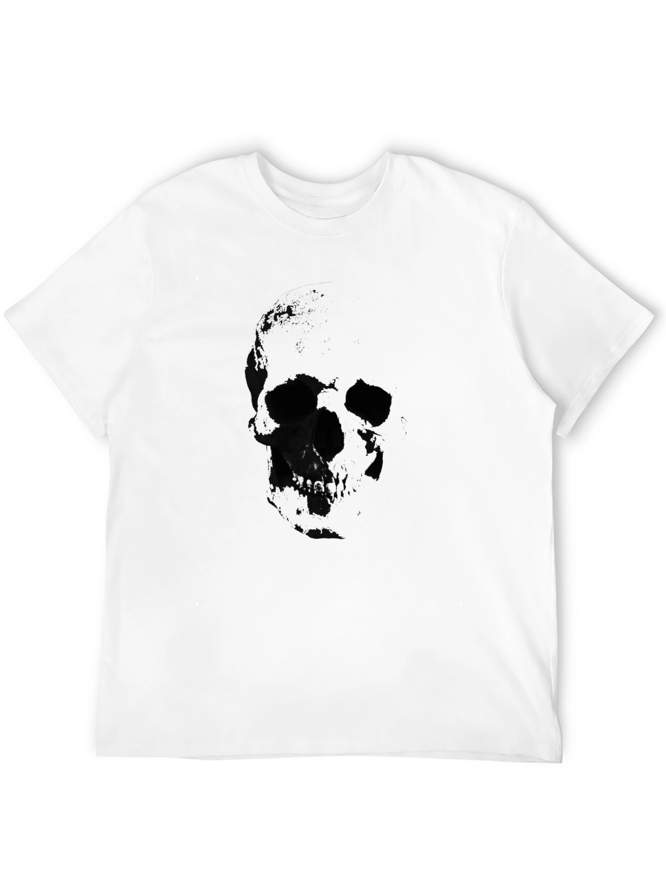 Black Men's Black Skull Graphic T-Shirt view 12