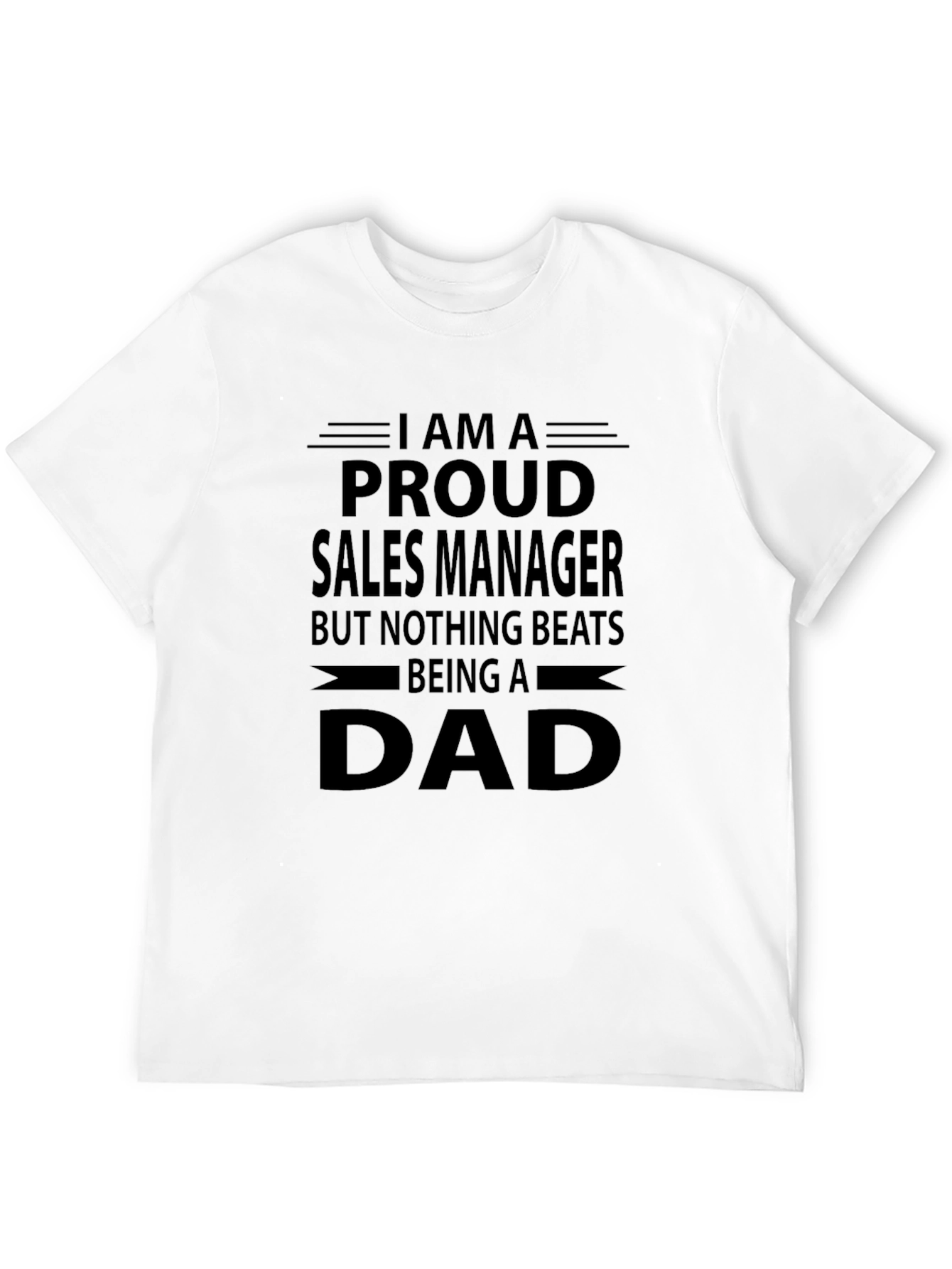 Black Proud Sales Manager Dad Graphic T-Shirt view 12