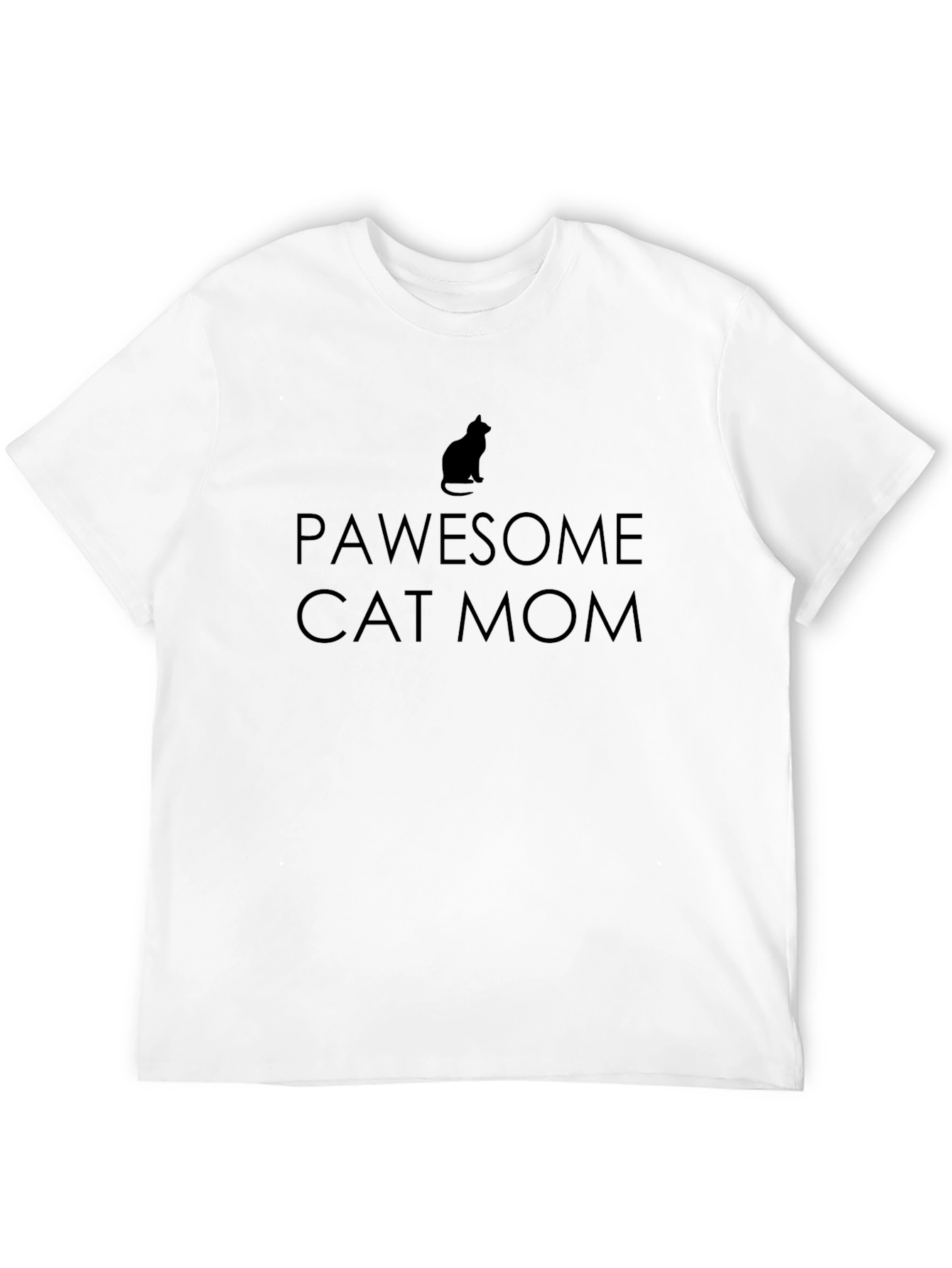 Black Pawsome Cat Mom Graphic Tee - Perfect for Cat Lovers! view 12