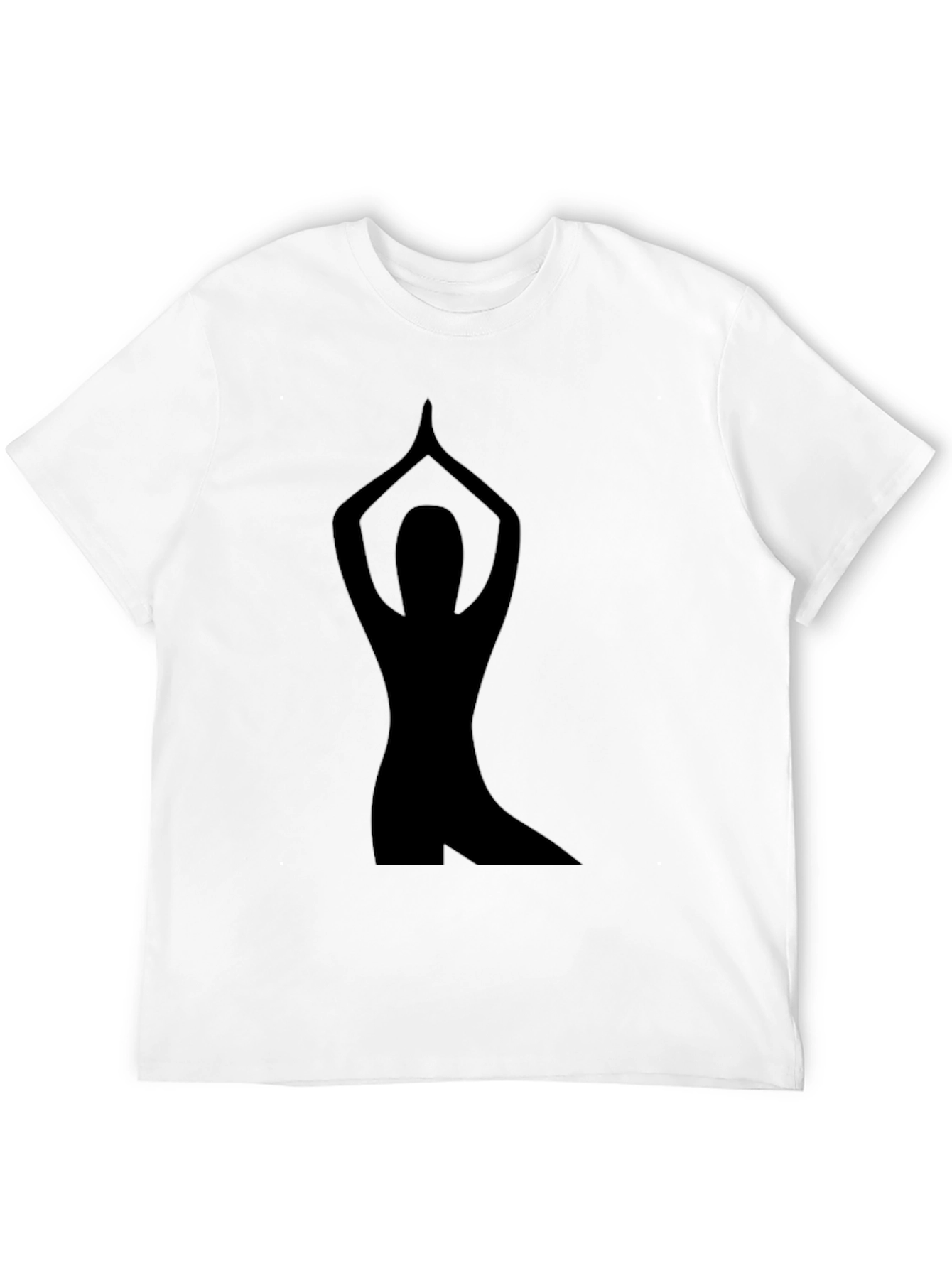 Black Yoga Pose Graphic Tee - Black view 12