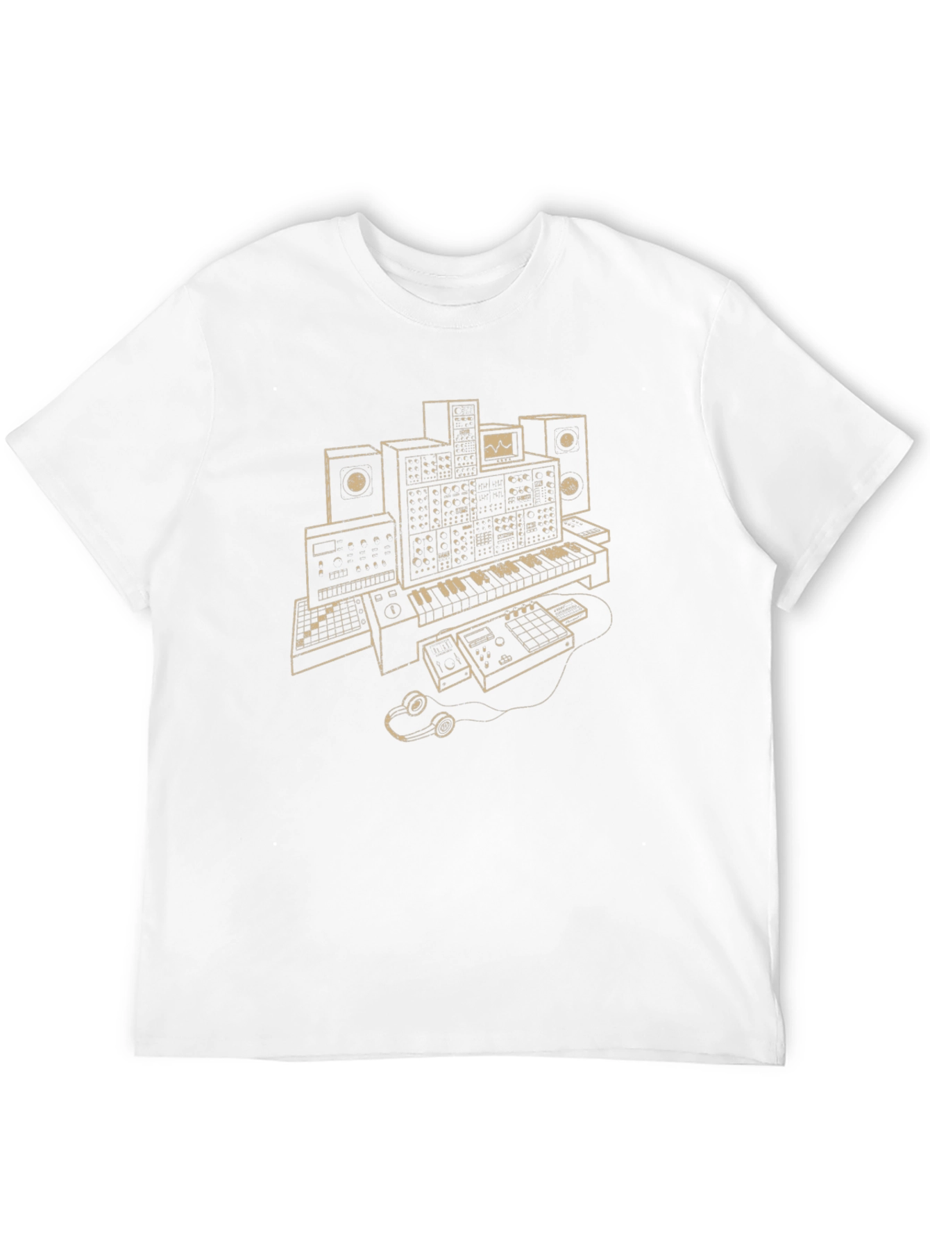 Black Synth Studio Graphic Tee - Musician's Style view 12