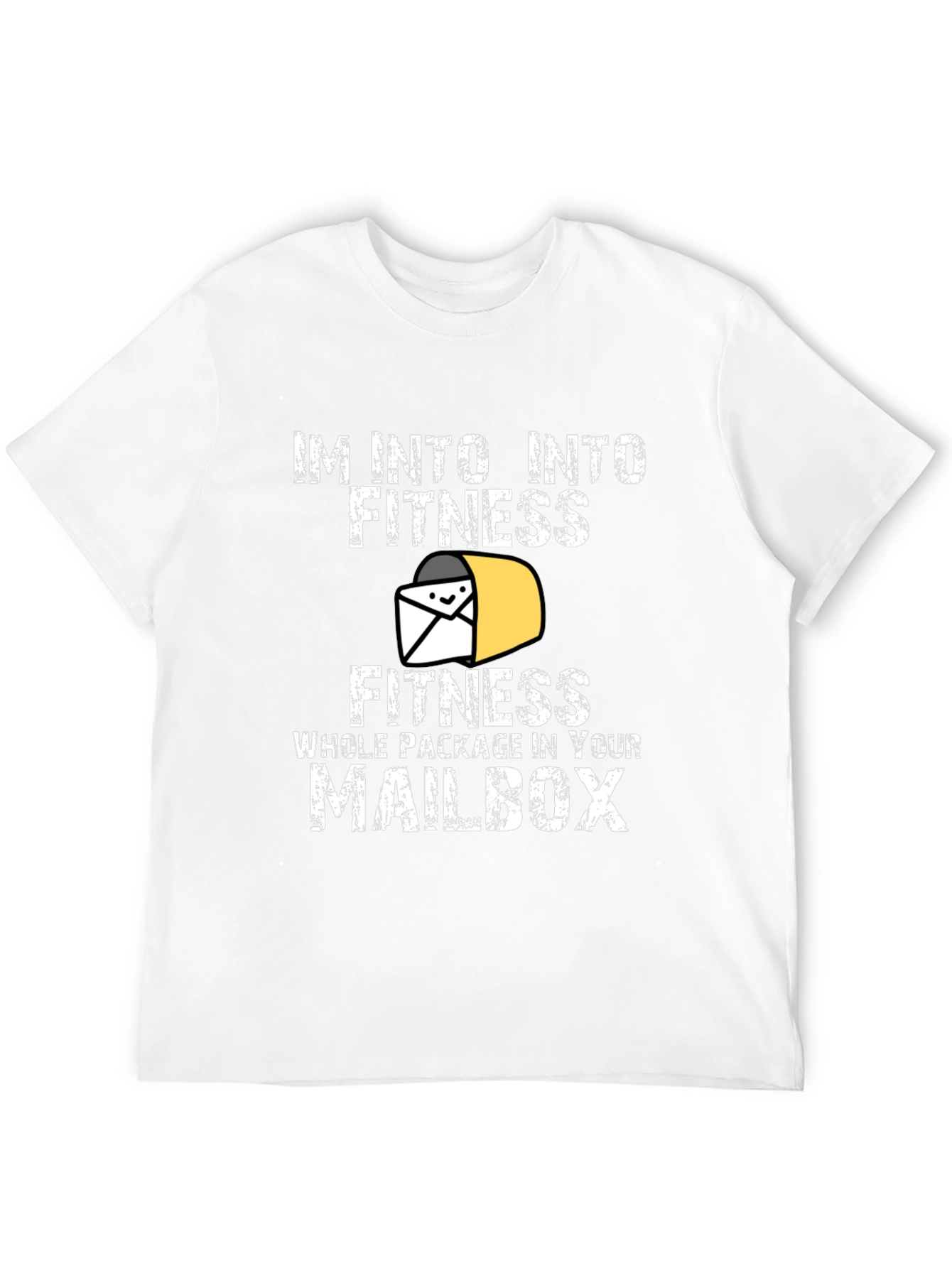 Black I'm Into Fitness Funny Mailman T-Shirt view 12