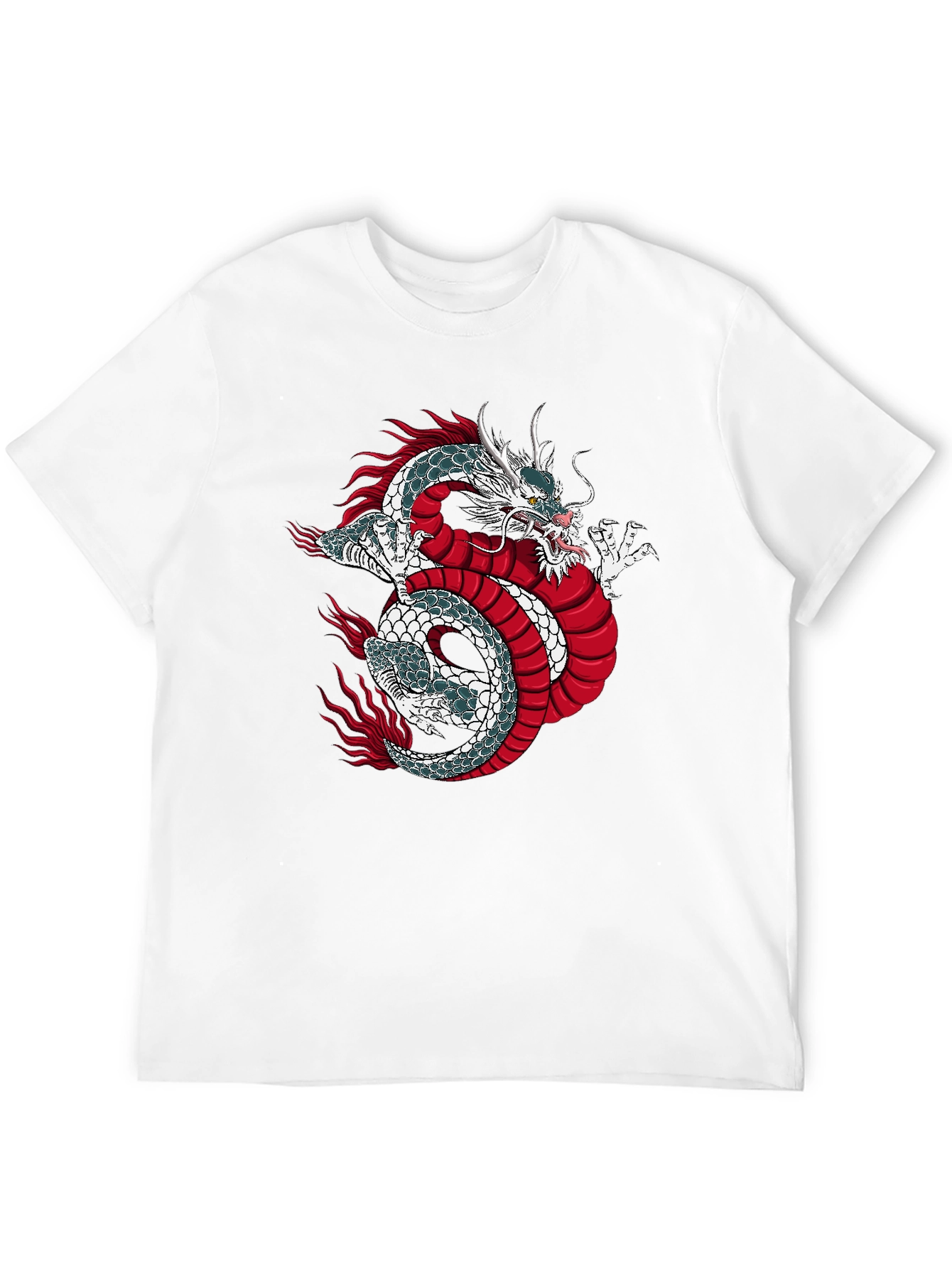 Black Dragon Graphic Print Black T-Shirt view 12