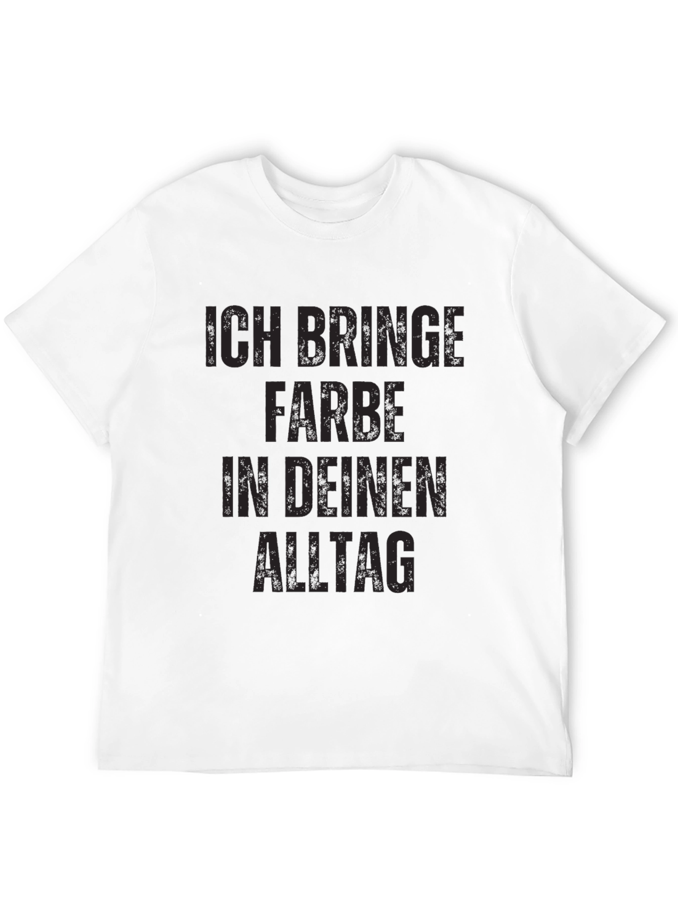 Black Ich Bringe Farbe T-Shirt - Men's Black Tee view 12