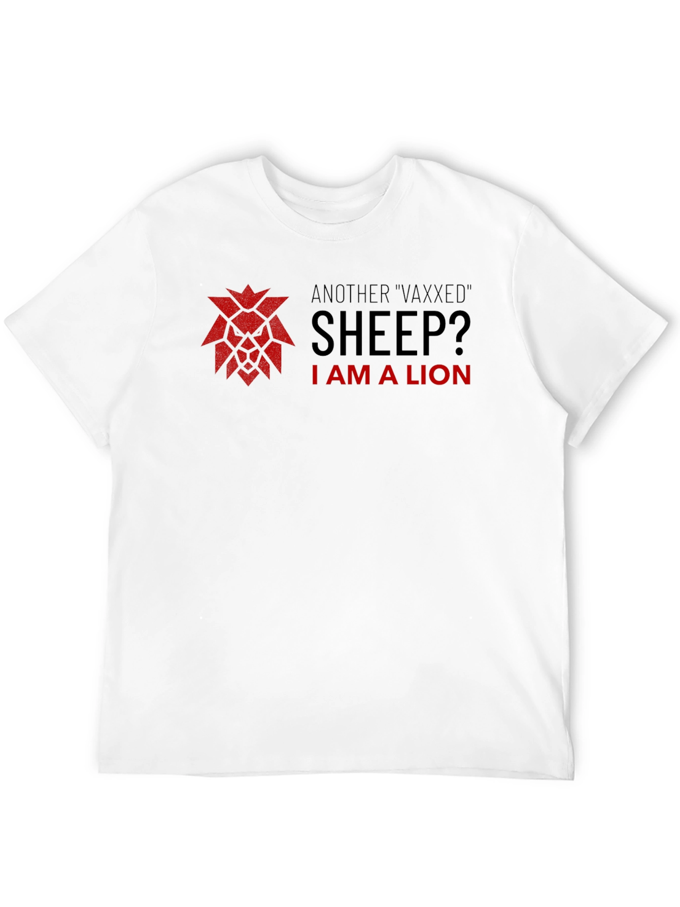 Black I am a Lion T-shirt - Anti-Vax Statement view 12