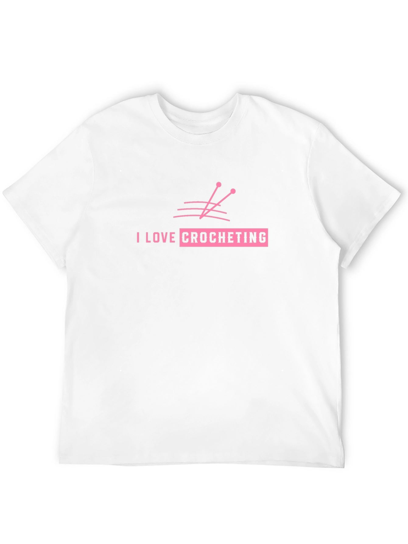 Black I Love Crocheting Black T-Shirt view 12