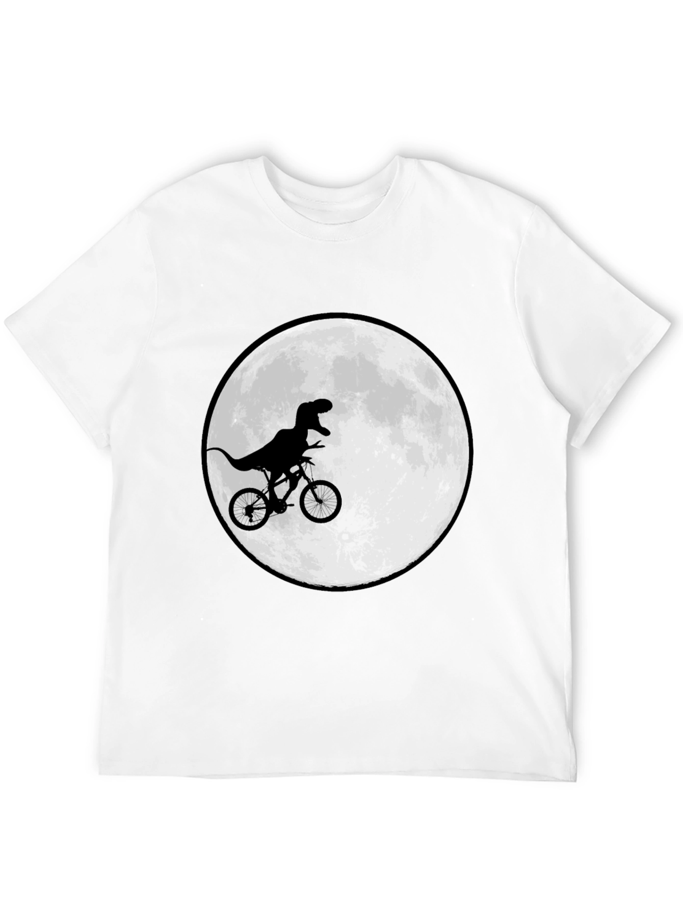 Black Dino Biker T-Shirt - Moon Ride Design view 12