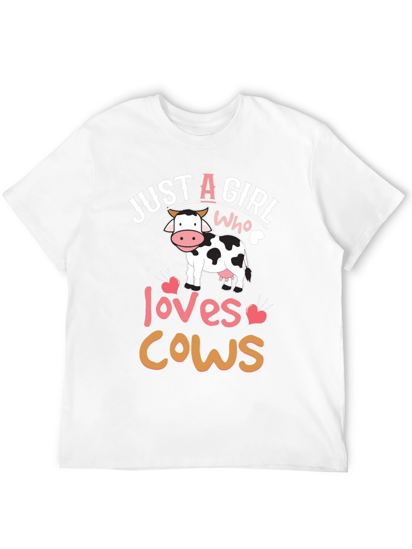 Black Just A Girl Who Loves Cows T-Shirt view 12