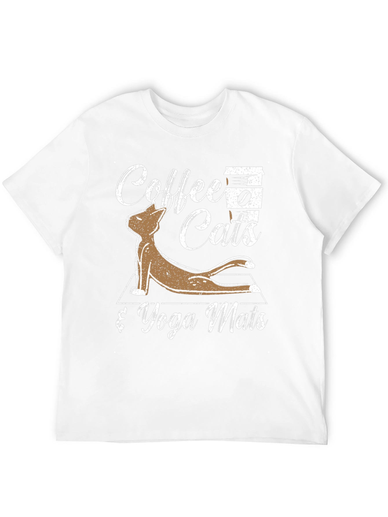 Black Coffee Cats & Yoga Mats Graphic T-Shirt view 12