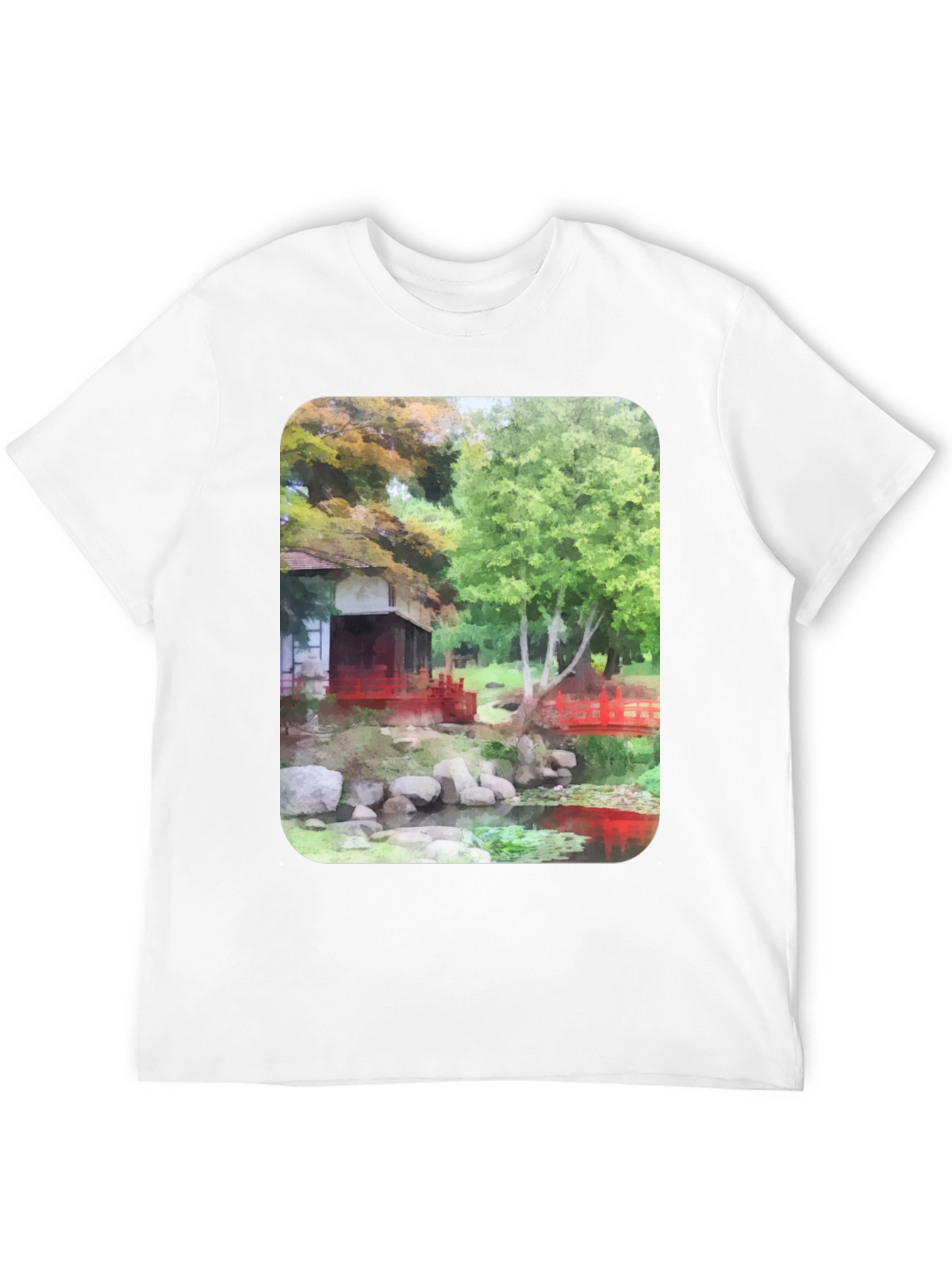 Black Zen Garden T-Shirt - Nature Inspired Graphic Tee view 12